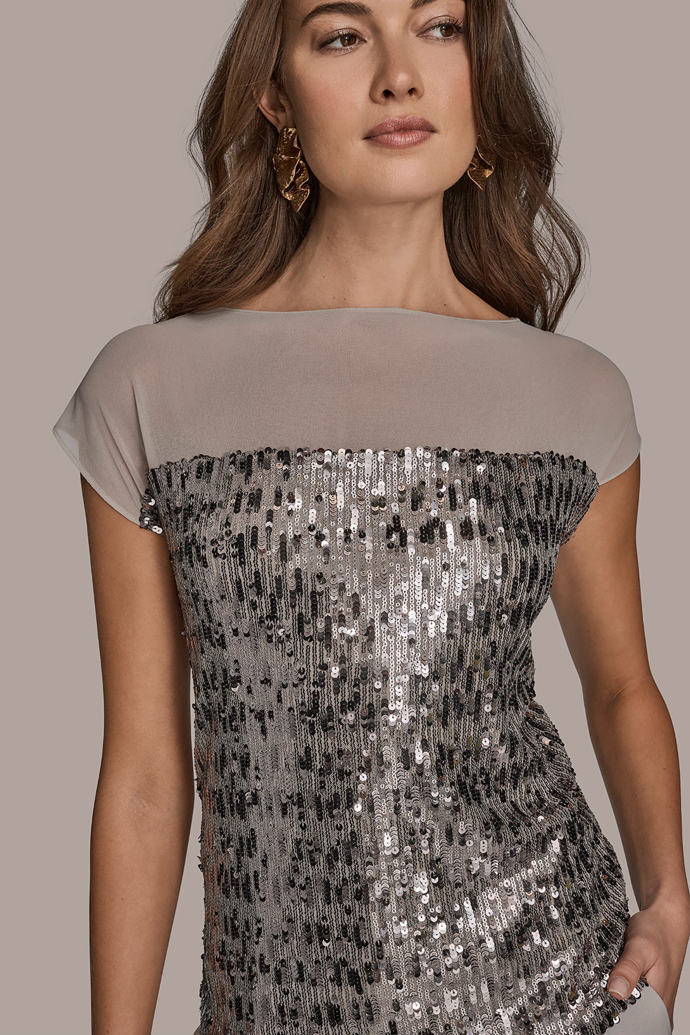 MESH DETAIL KNIT TOP - VXVOV
