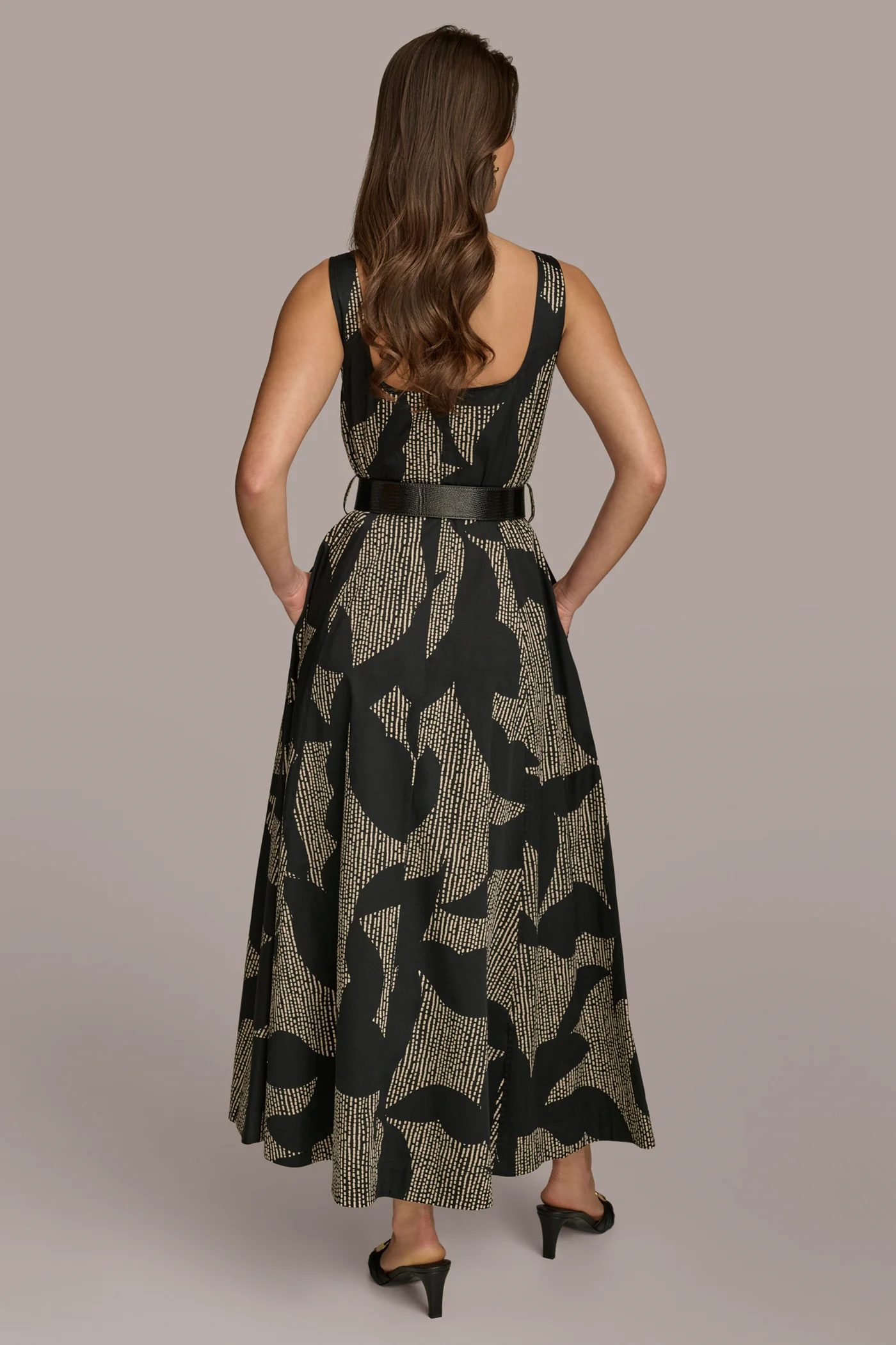 COTTON SLEEVELESS FLORAL MIDI DRESS - VXVOV
