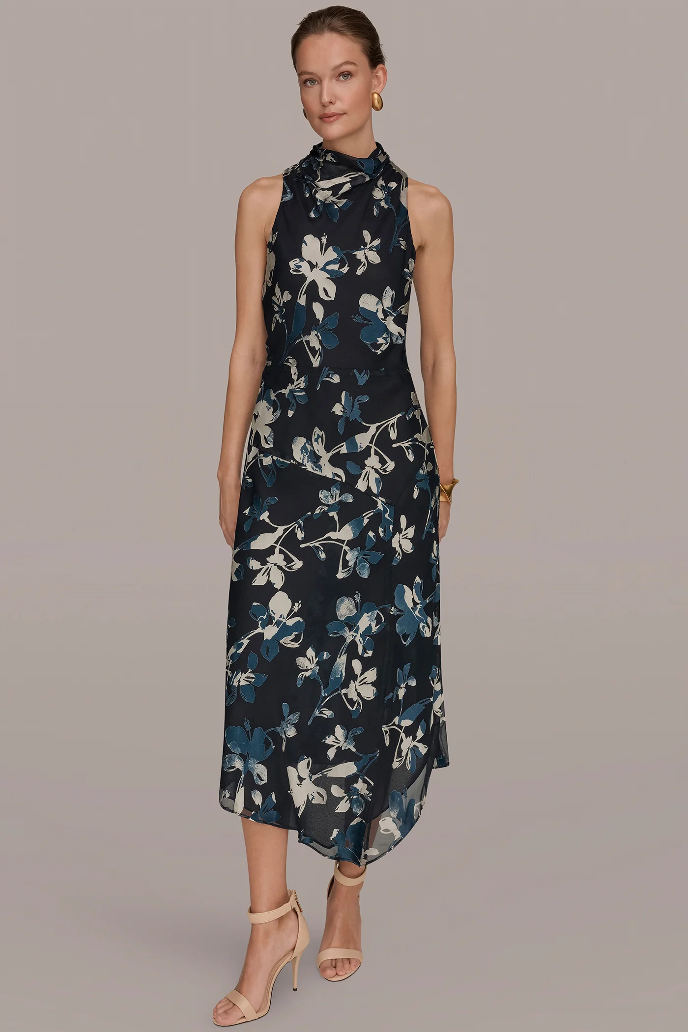 BURNOUT HIGH-NECK DRESS - VXVOV
