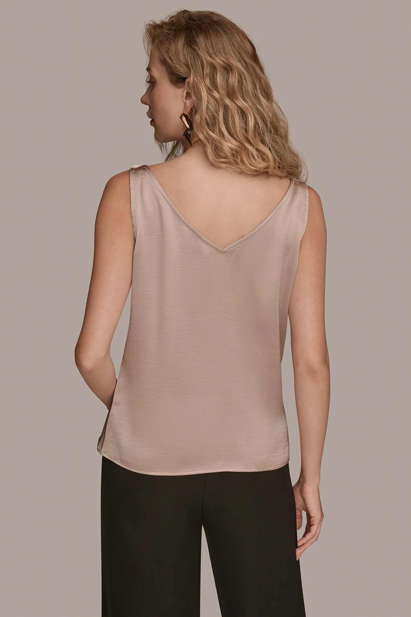 CHARMEUSE COWL NECK STRAPPY CAMI - VXVOV