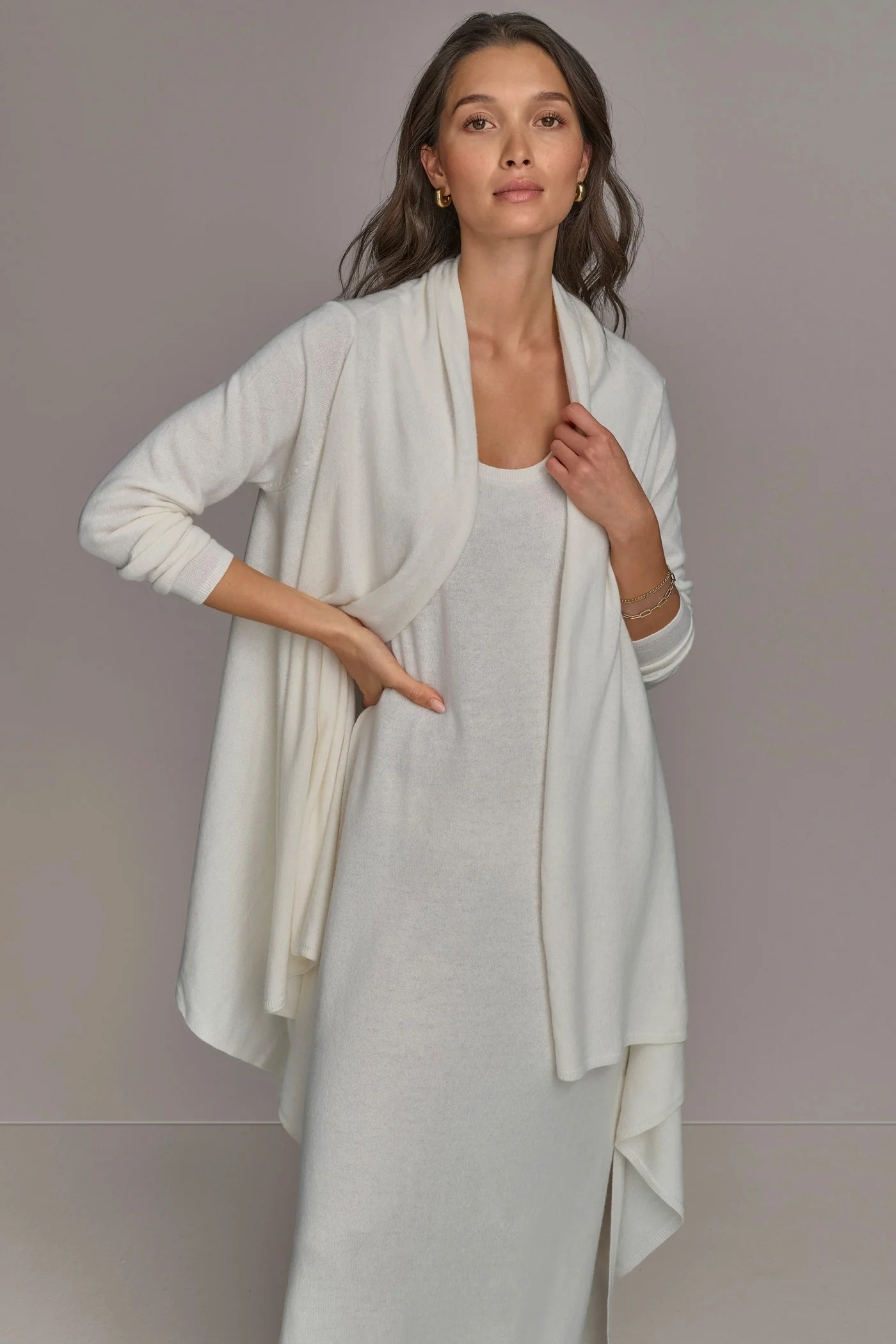 CASHMERE LONG SLEEVE CARDIGAN - VXVOV