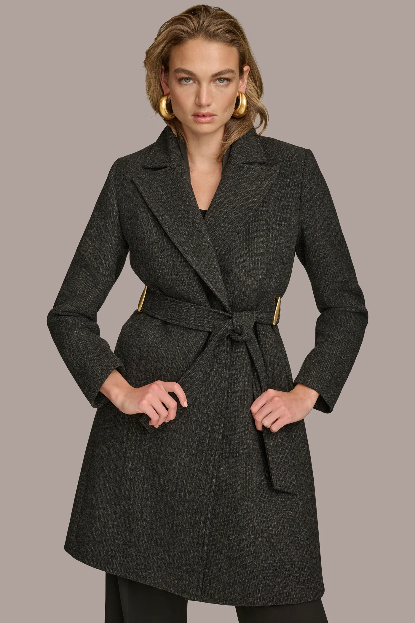 WOOL LONG WRAP COAT - VXVOV