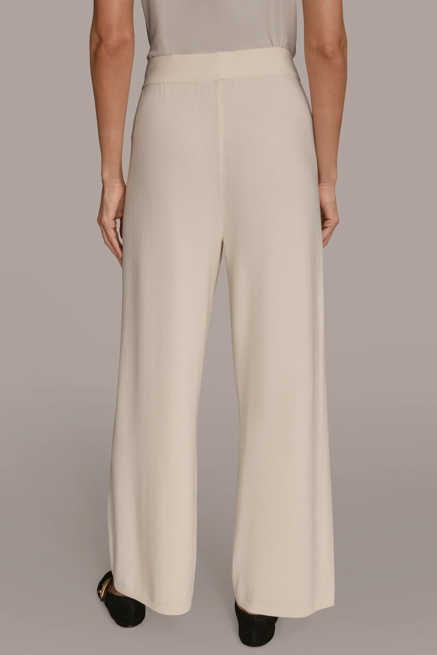 HIGH-RISE WIDE-LEG SWEATER ANKLE PANT - VXVOV