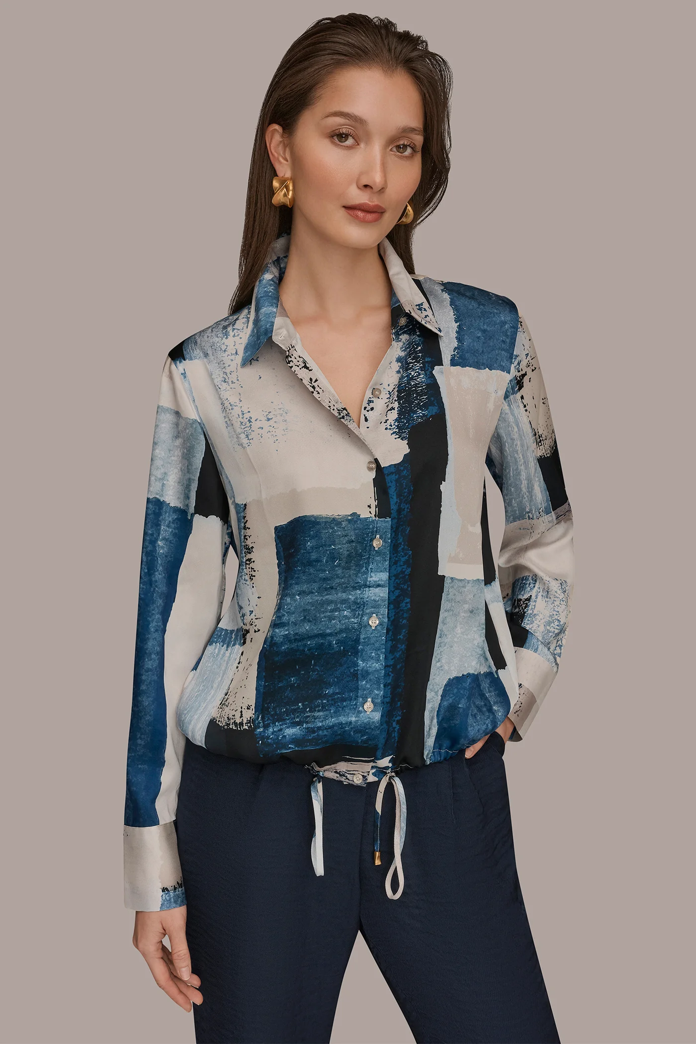 DRAWSTRING HEM BLOUSE - VXVOV