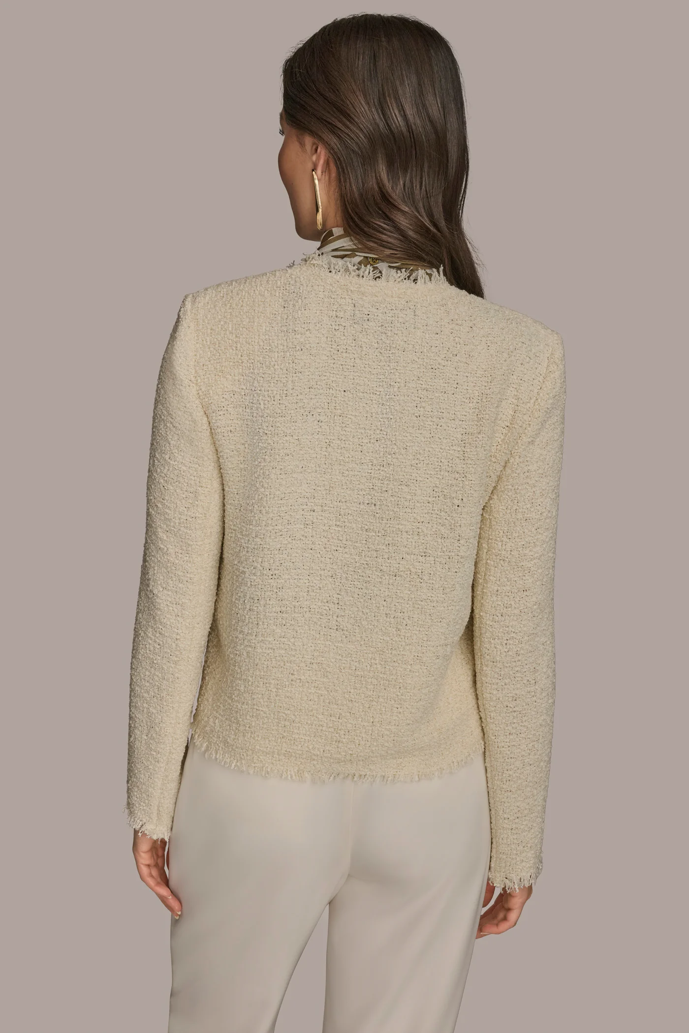 FRAYED TWEED SUIT JACKET - VXVOV