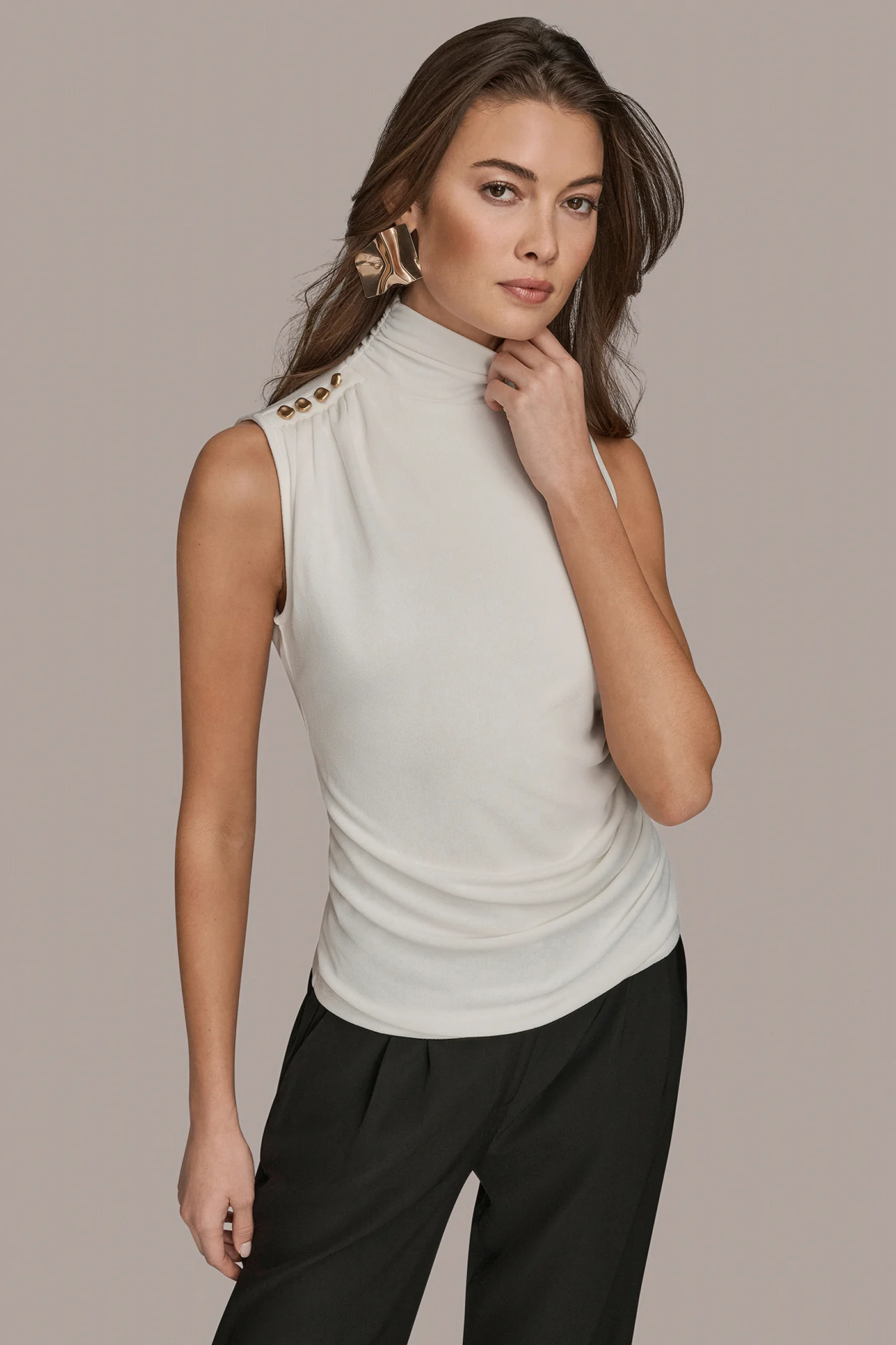 MOCK NECK BLOUSE - VXVOV