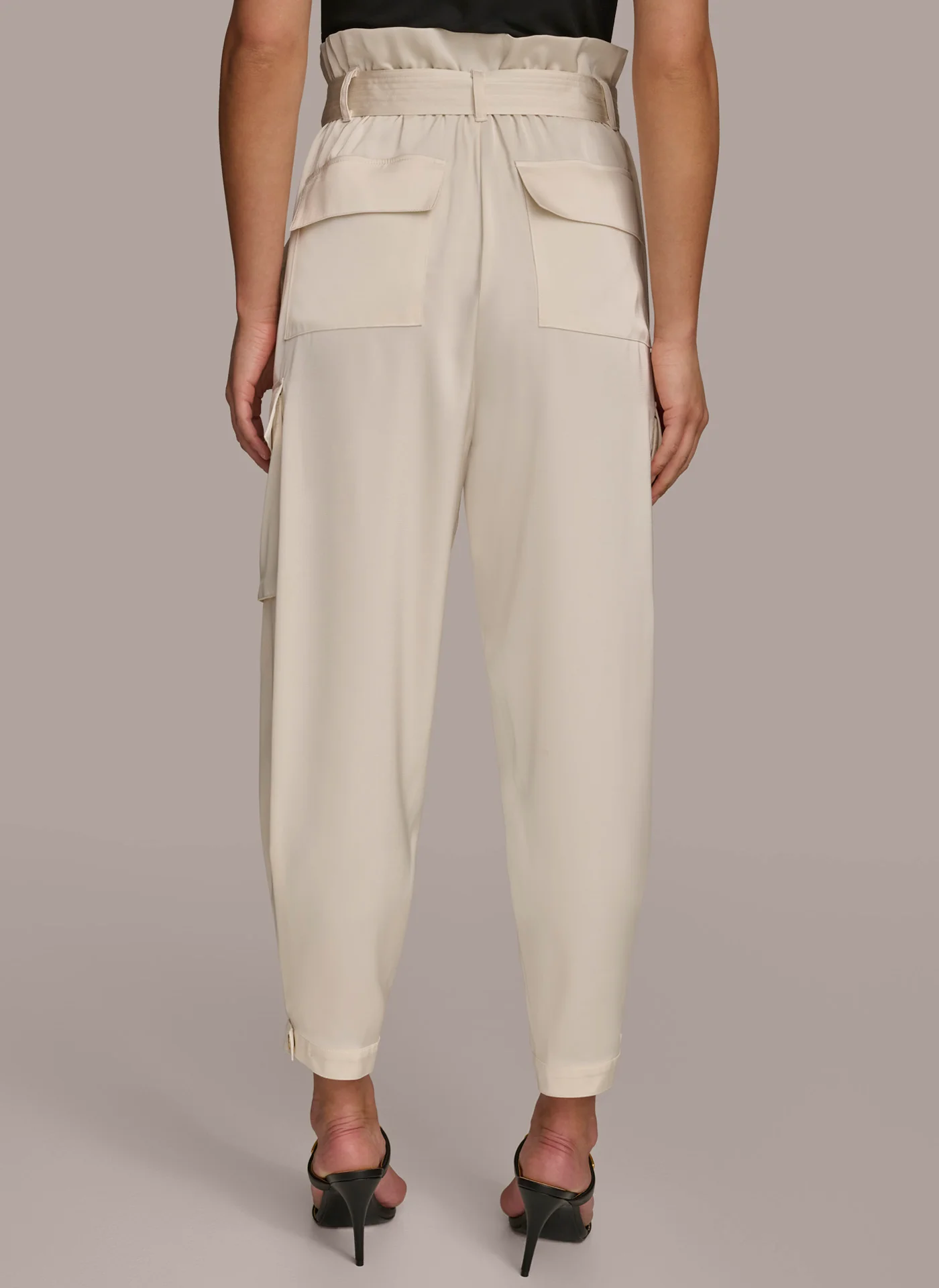 CARGO PANT WITH TIE BELT - VXVOV