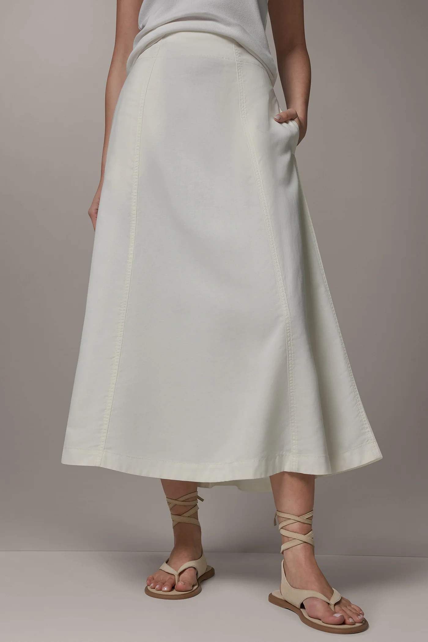 MIDI A-LINE PANEL SKIRT - VXVOV