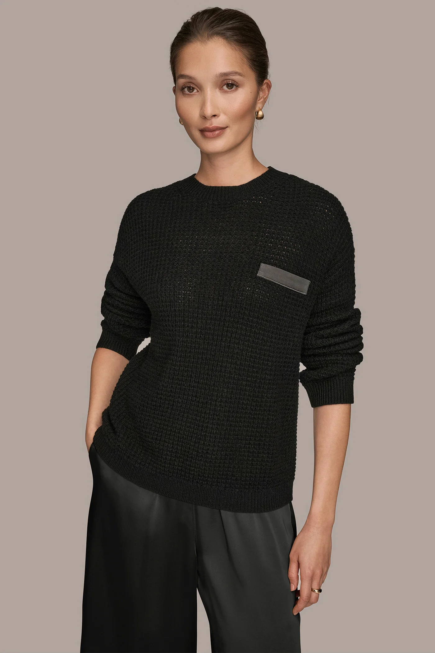 WOOL AND CASHMERE-BLEND POCKET SWEATER - VXVOV