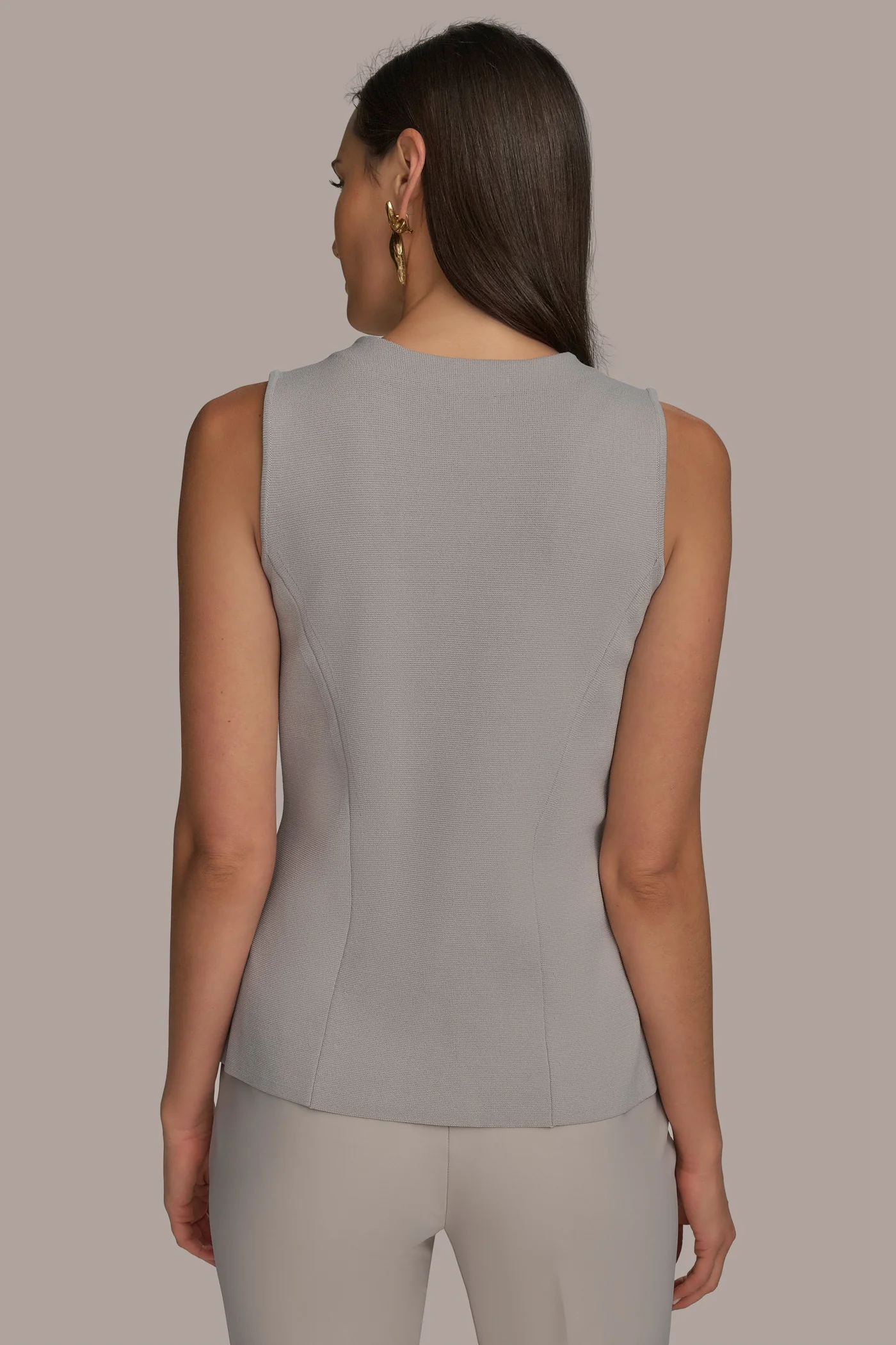 SLEEVELESS BUTTON UP SWEATER VEST - VXVOV