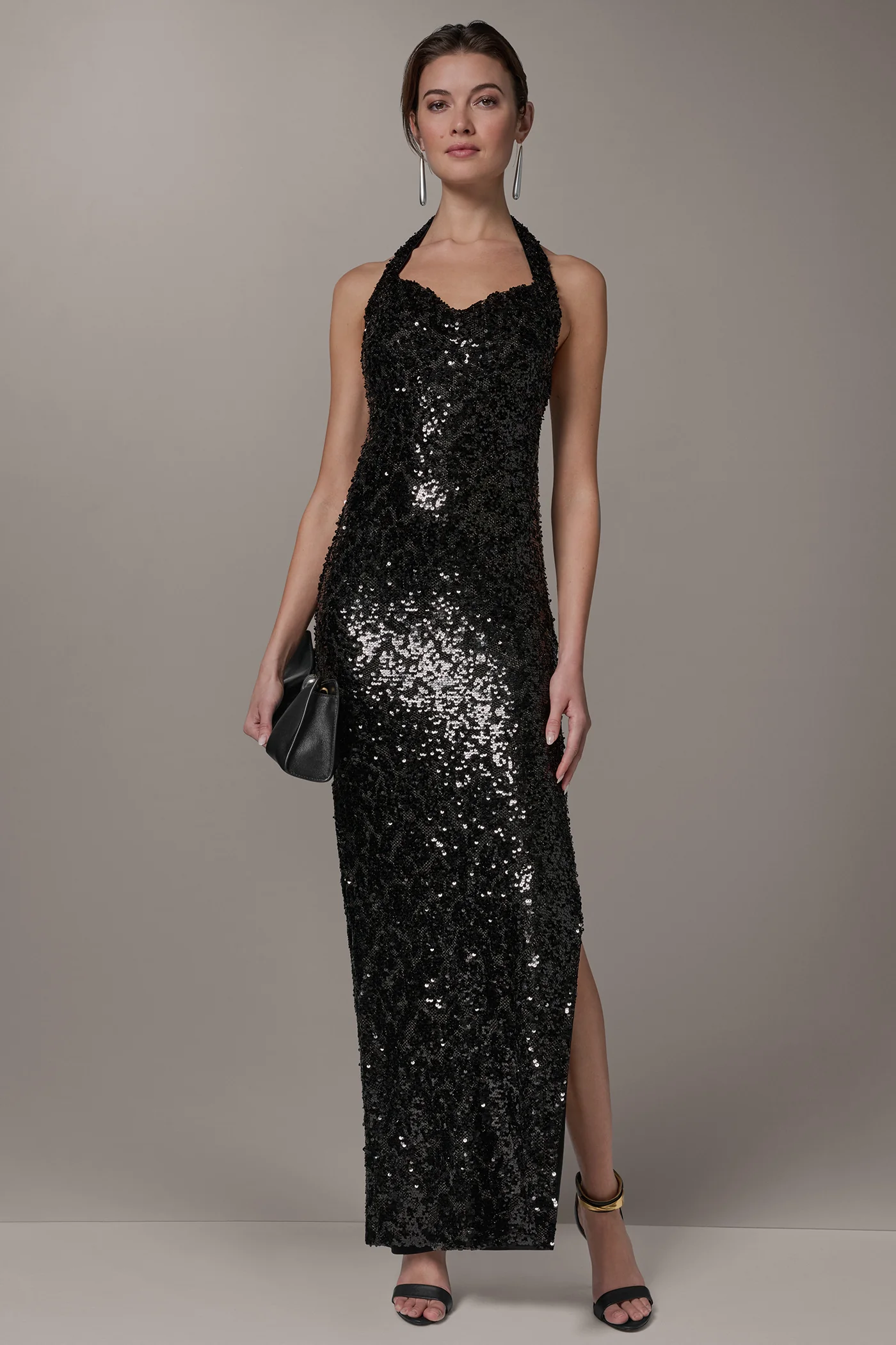 SEQUIN HALTER GOWN - VXVOV