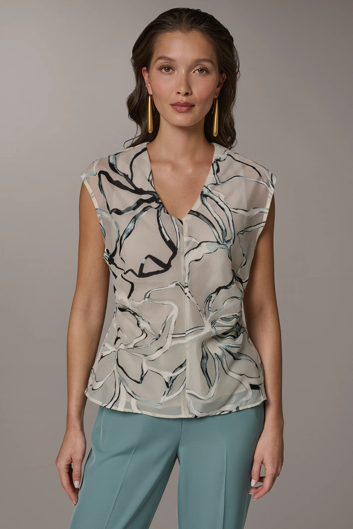 FLORAL BURNOUT TOP - VXVOV