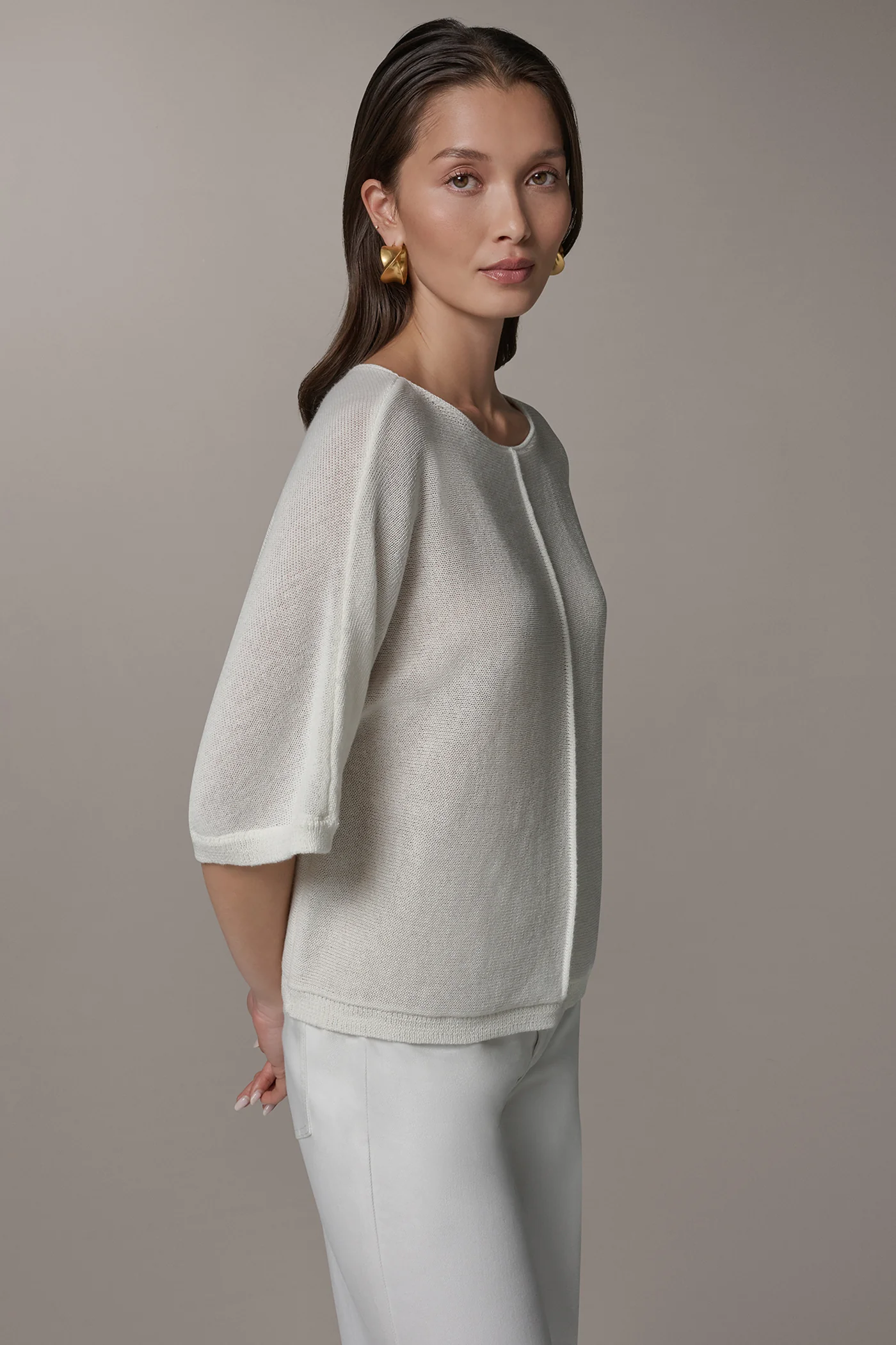 DOLMAN SLEEVE BOAT NECK SWEATER - VXVOV