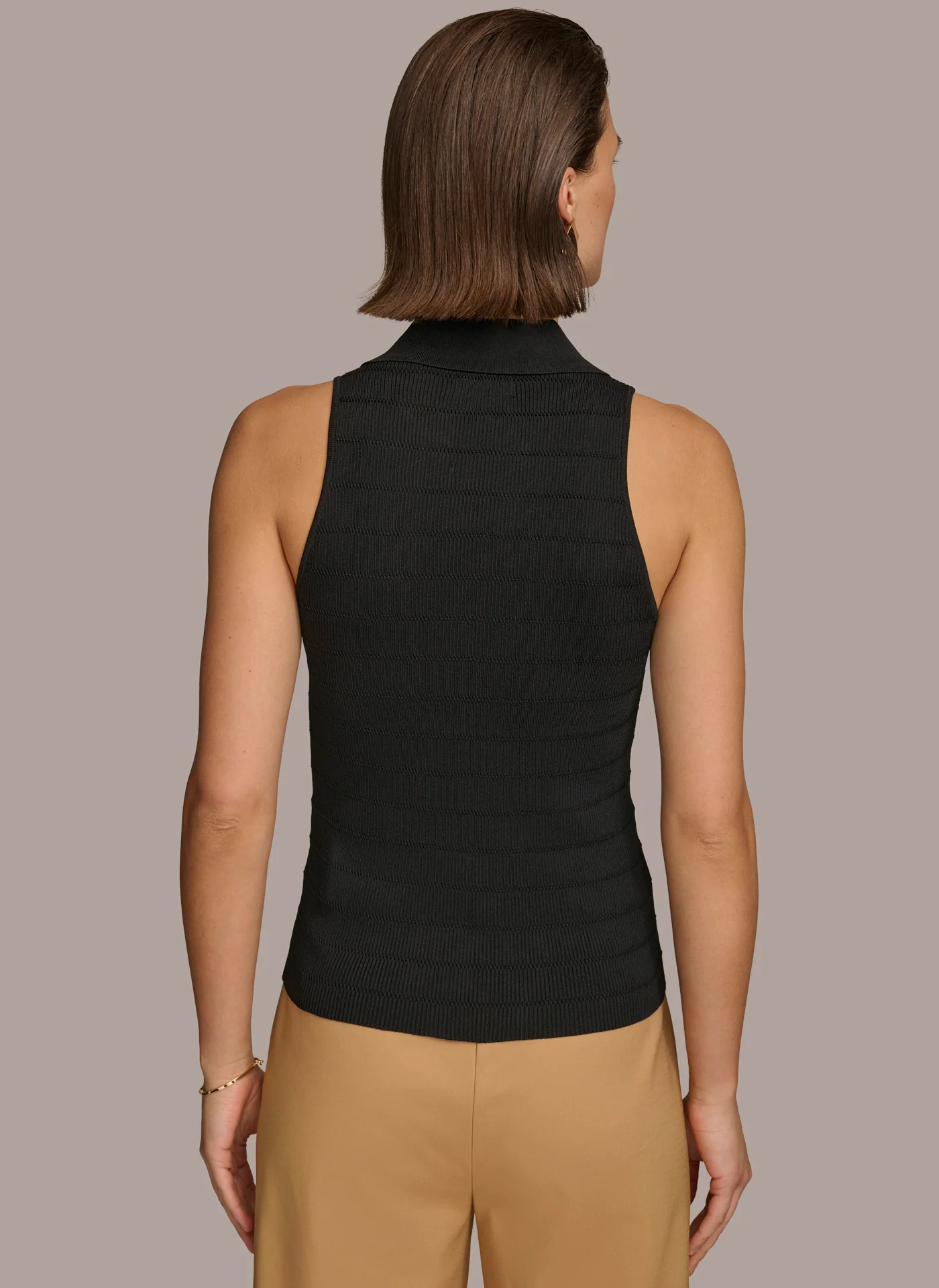 TEXTURE SWEATER WITH  GOLD BUTTONS - VXVOV