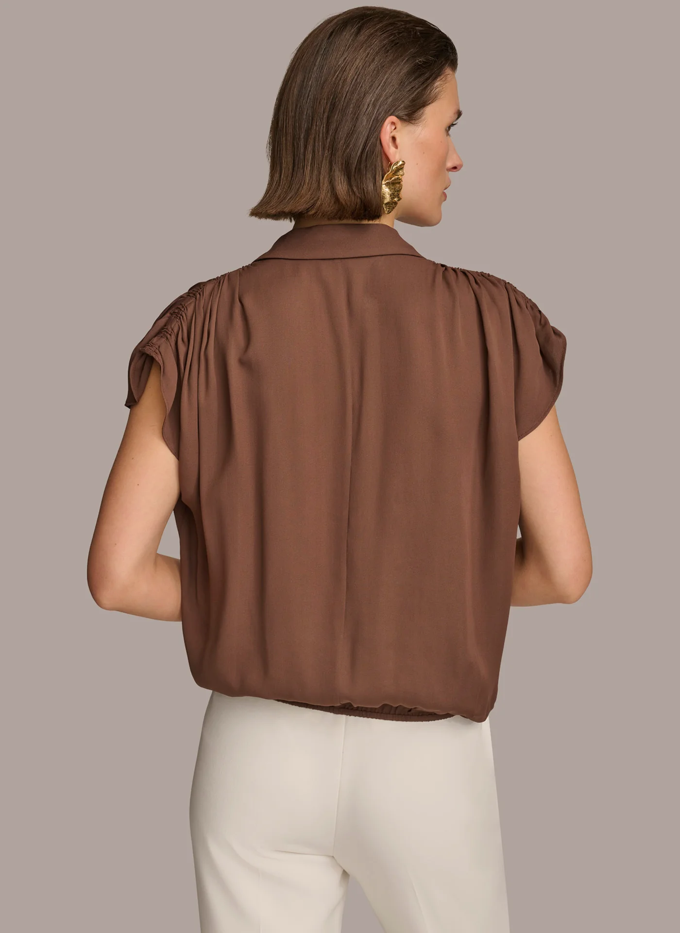 ELASTIC HEM BLOUSE - VXVOV