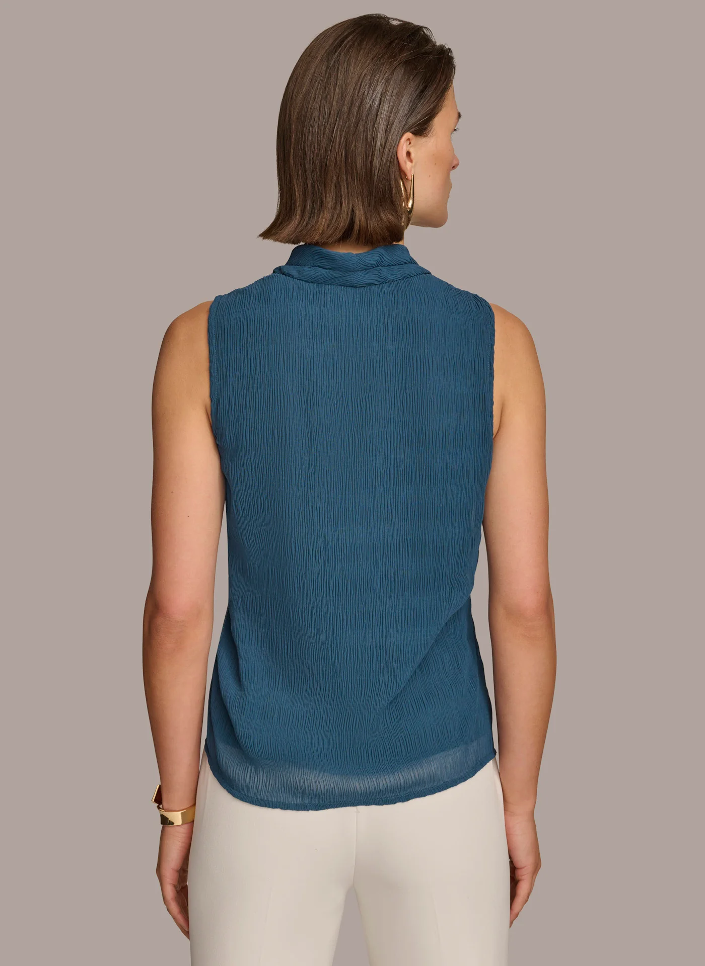 FAUX WRAP PEPLUM TOP - VXVOV