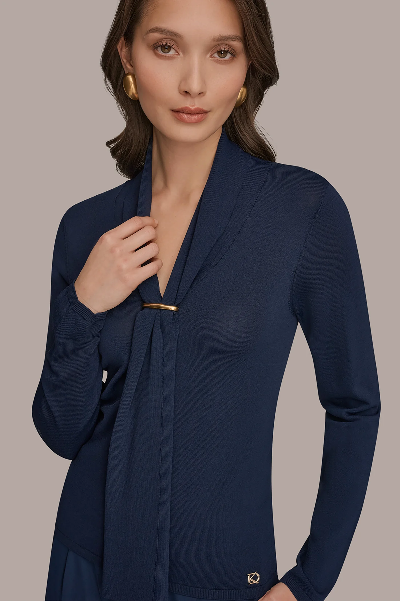 DRAPED SCARF SWEATER - VXVOV