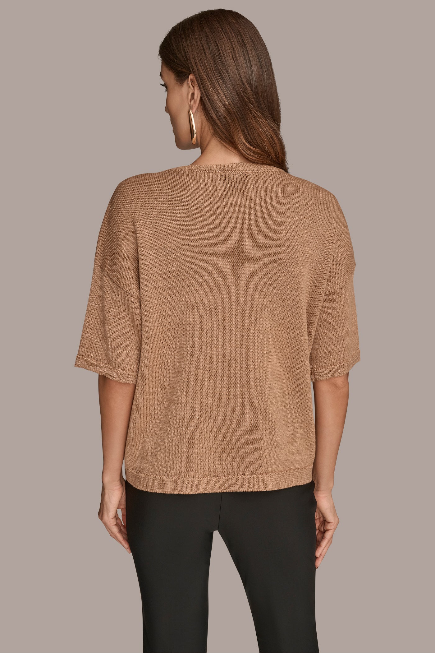 ELBOW-SLEEVE SEQUIN SWEATER - VXVOV