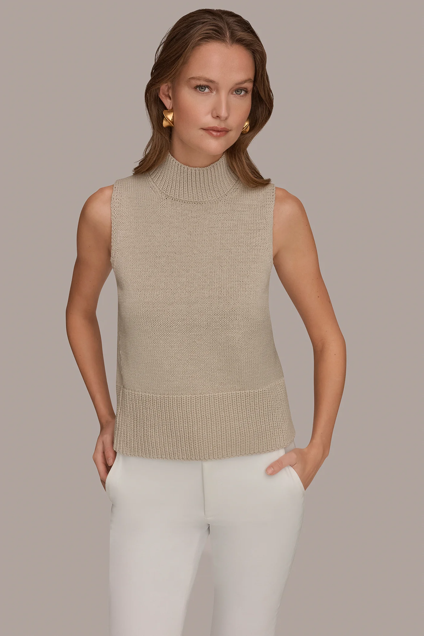 SLEEVELESS A-LINE SWEATER - VXVOV