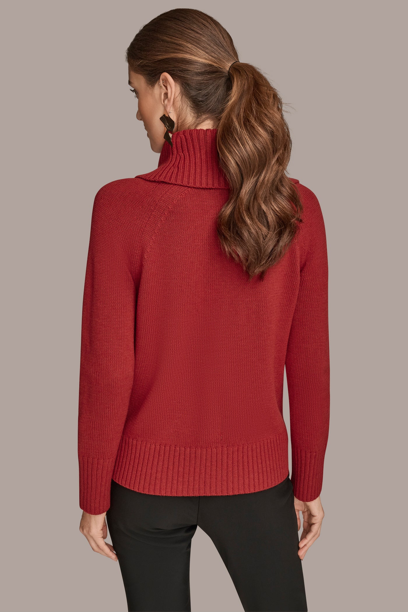 ZIP SPLIT TURTLENECK SWEATER - VXVOV