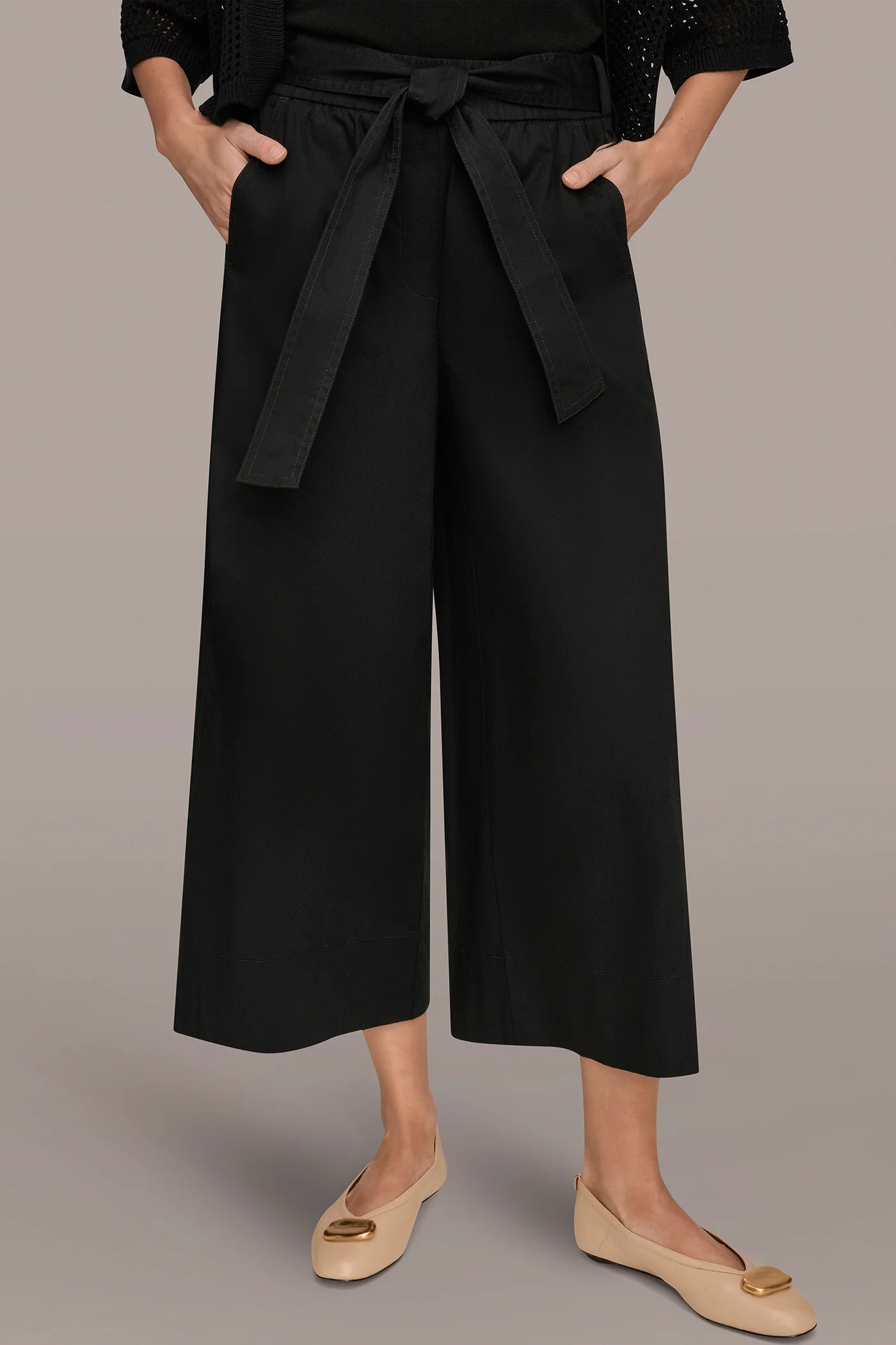 CROPPED MID-RISE WIDE-LEG PANT - VXVOV