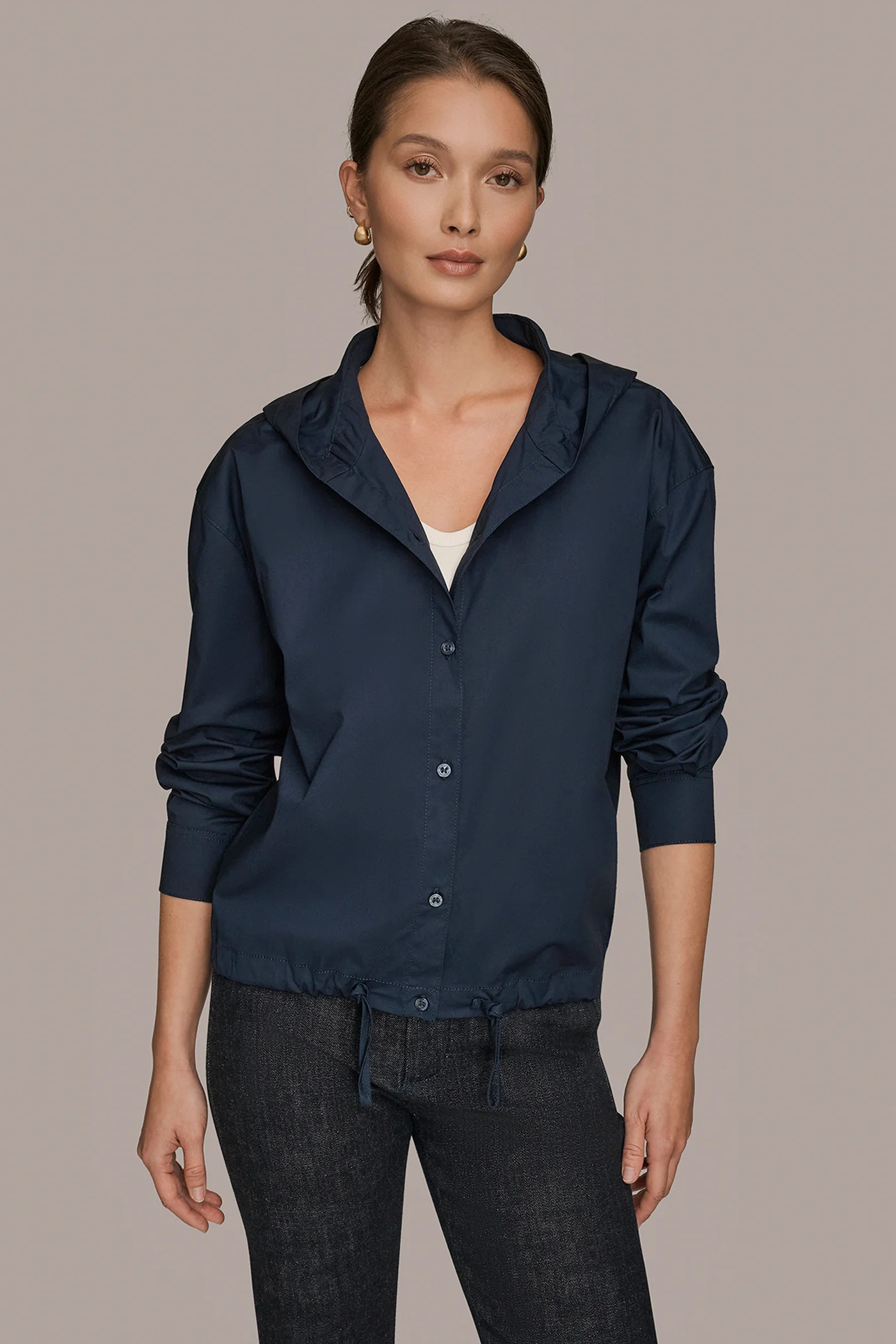 HOODED BUTTON-DOWN SHIRT - VXVOV