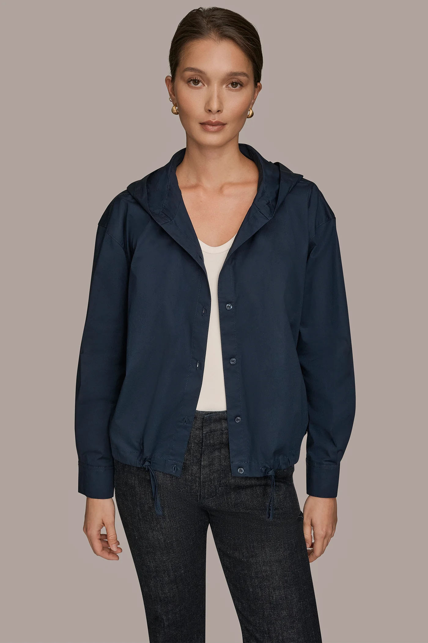 HOODED BUTTON-DOWN SHIRT - VXVOV