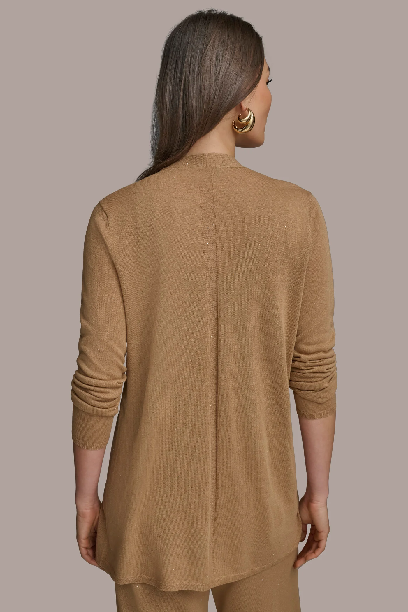 LONG SLEEVE RIB OPEN CARDIGAN - VXVOV