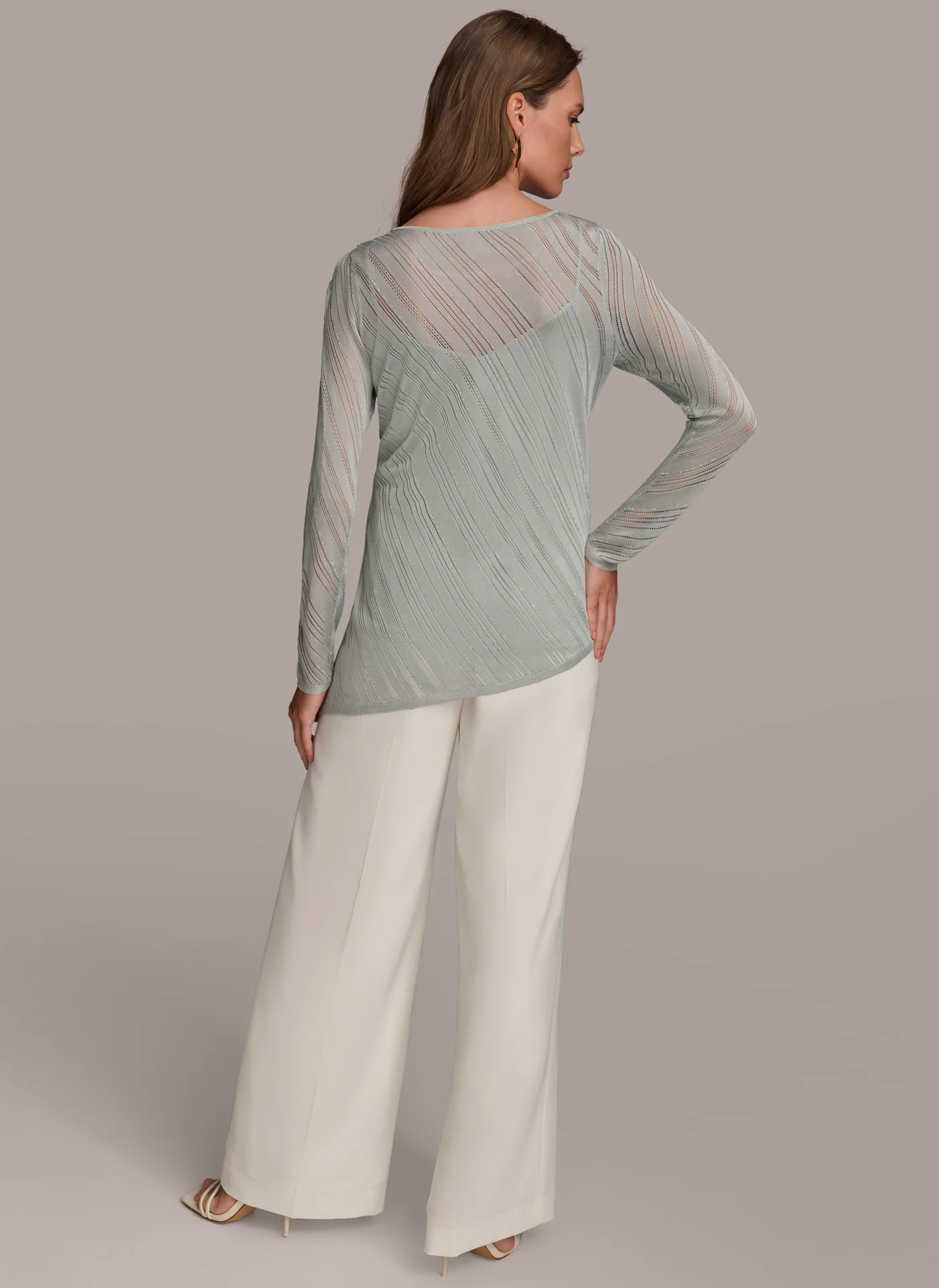 ASYMMETRICAL HEM DIAGONAL SHIMMER - VXVOV