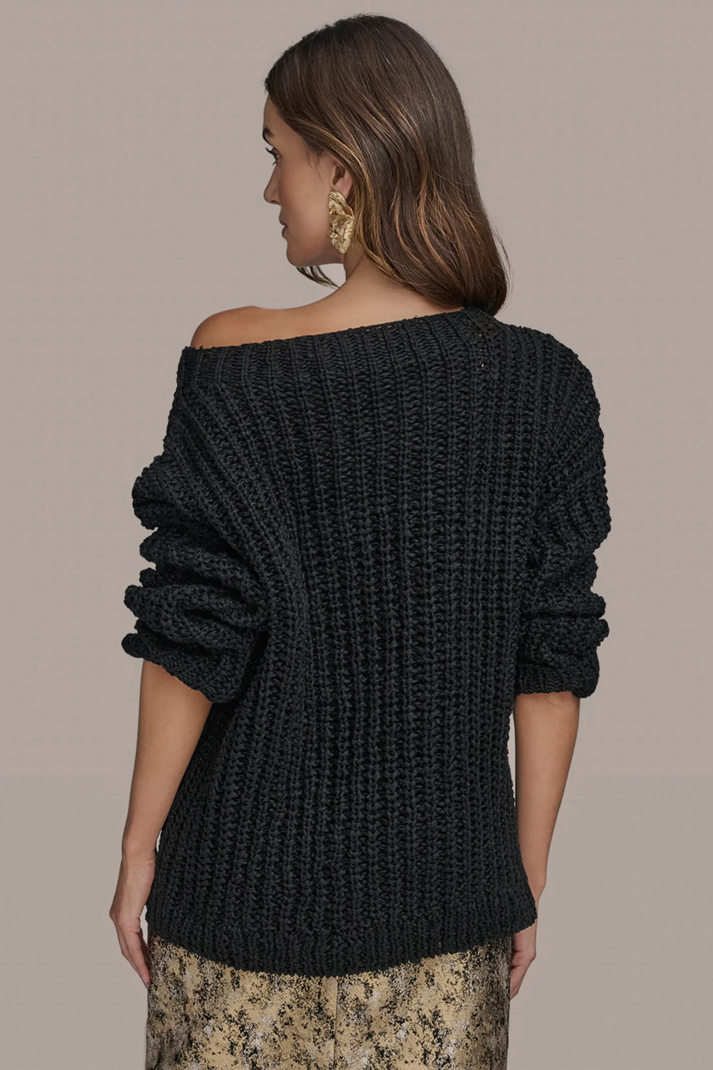 OPEN STITCH DOLMAN SWEATER - VXVOV