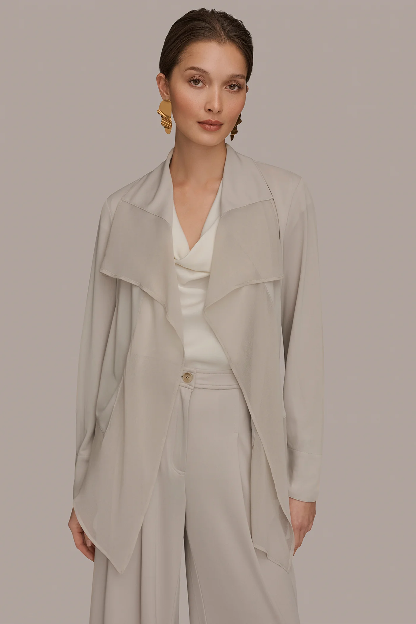 RUFFLE-FRONT JACKET - VXVOV