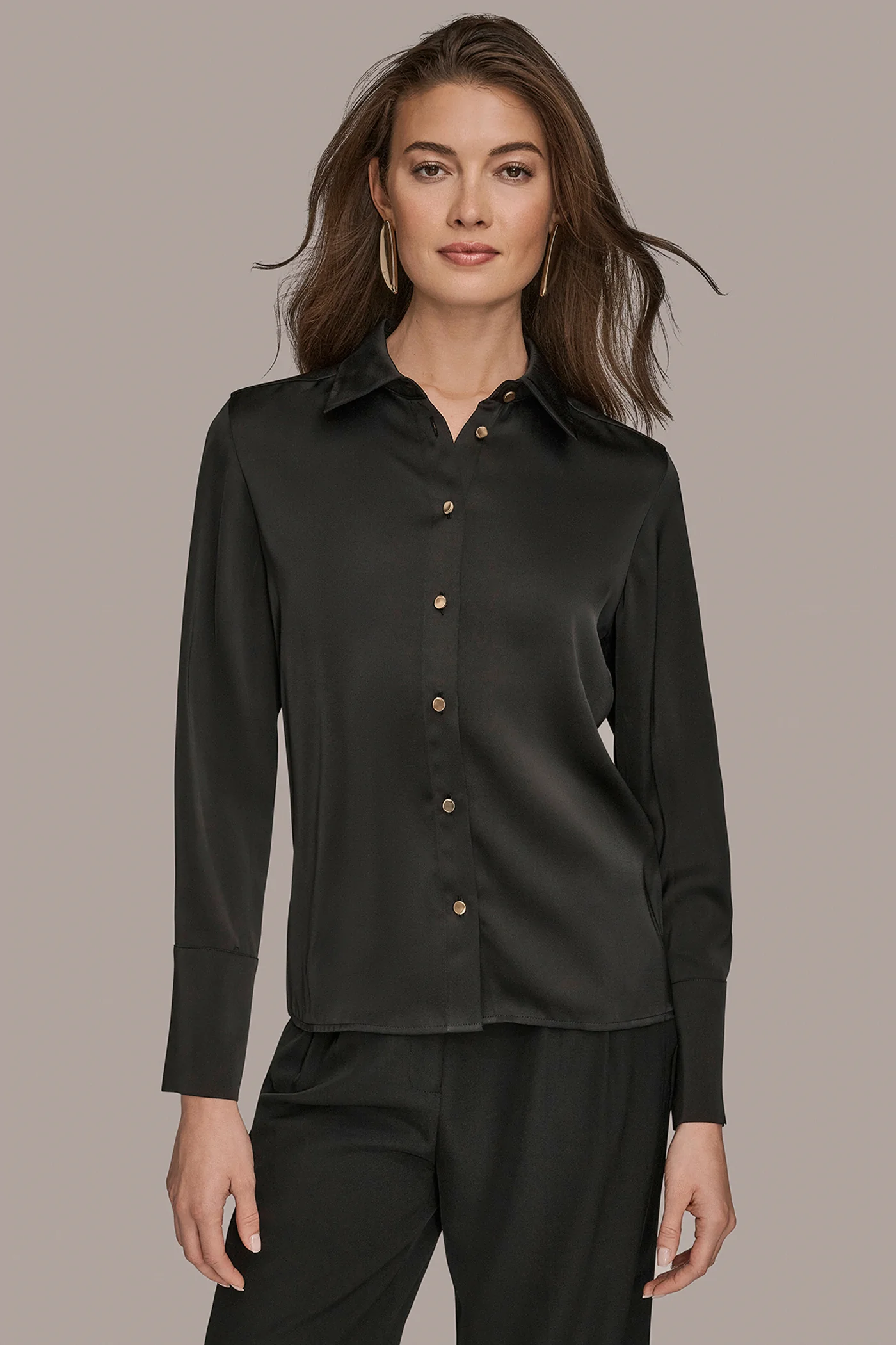SILK BUTTON DOWN BLOUSE - VXVOV