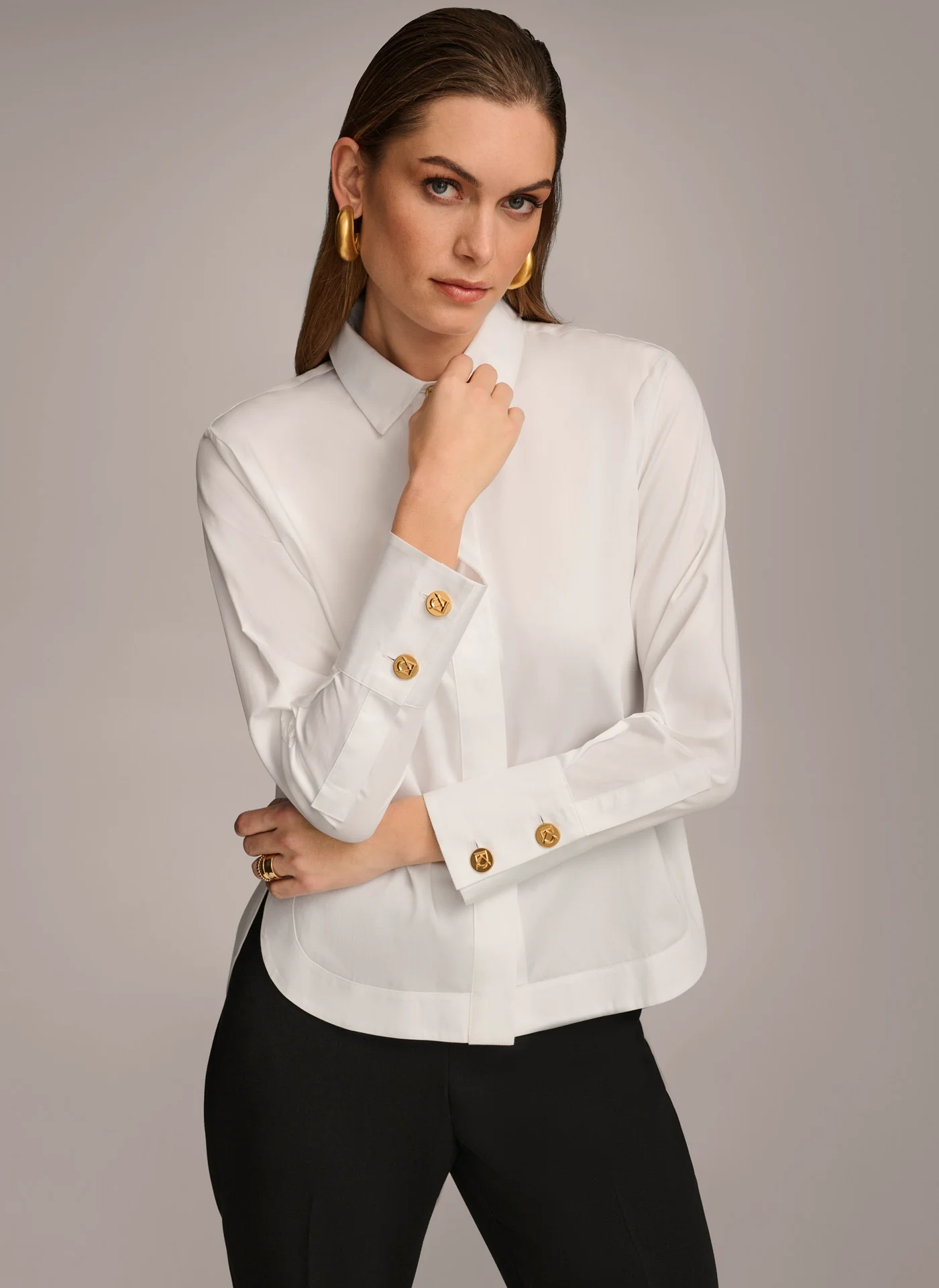 COTTON COLLARED BUTTON DOWN - VXVOV