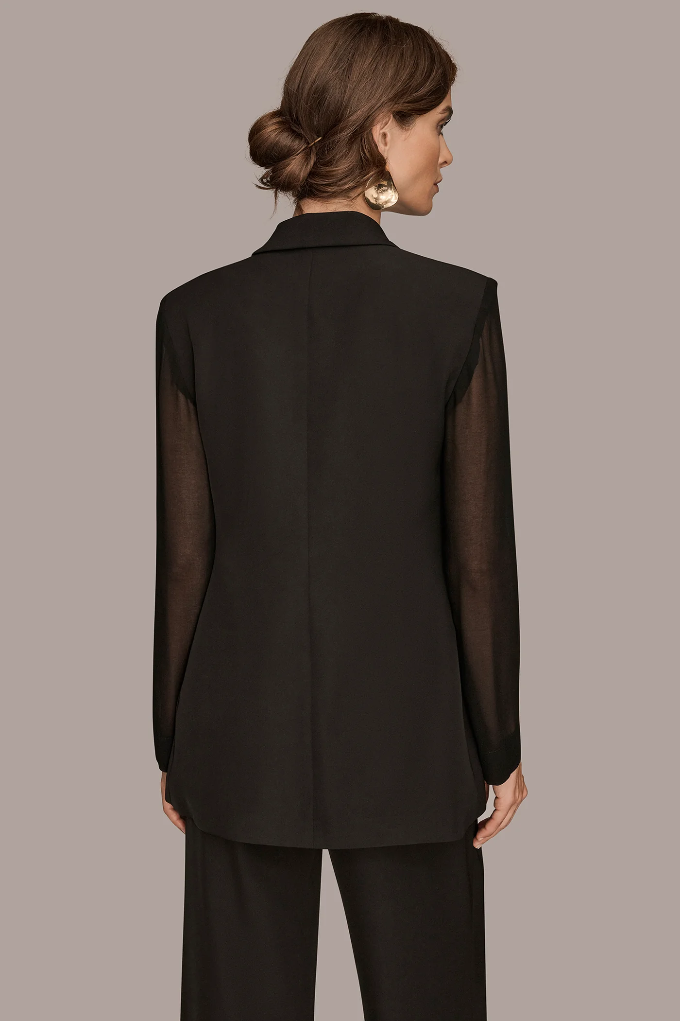 SHEER SLEEVE SUIT BLAZER - VXVOV