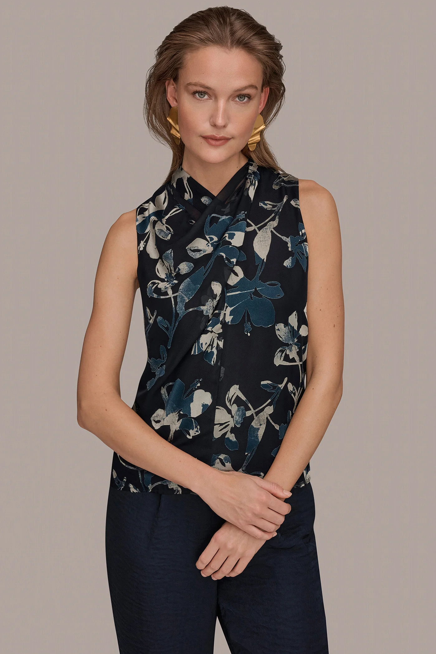 FLORAL CRISSCROSS TOP - VXVOV