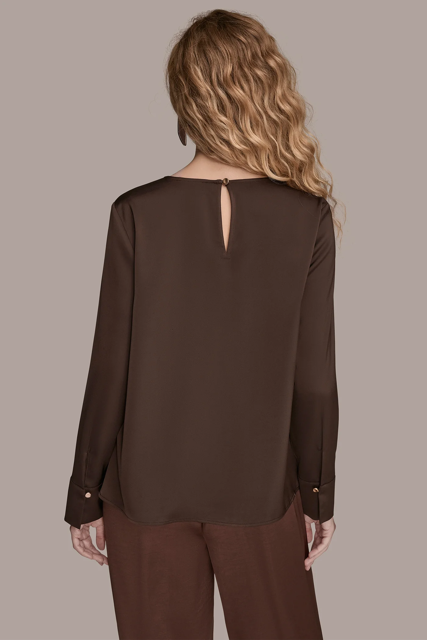 LONG SLEEVE RING V-NECK BLOUSE - VXVOV