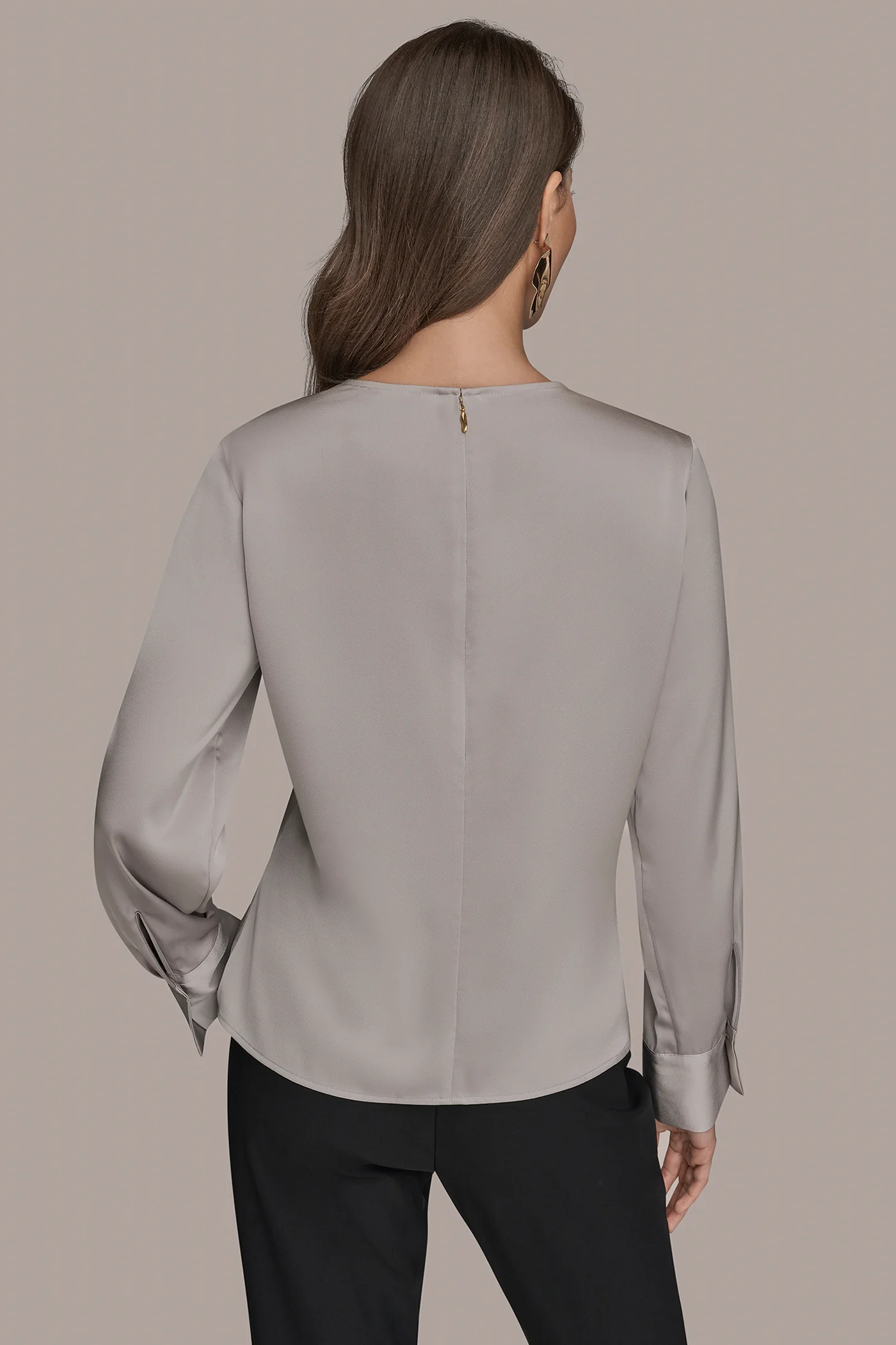 LONG SLEEVE DRAPE BLOUSE - VXVOV