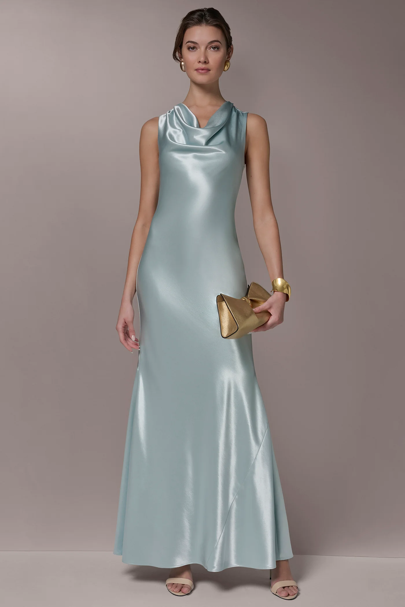 SLEEVELESS COWL-NECK GOWN - VXVOV