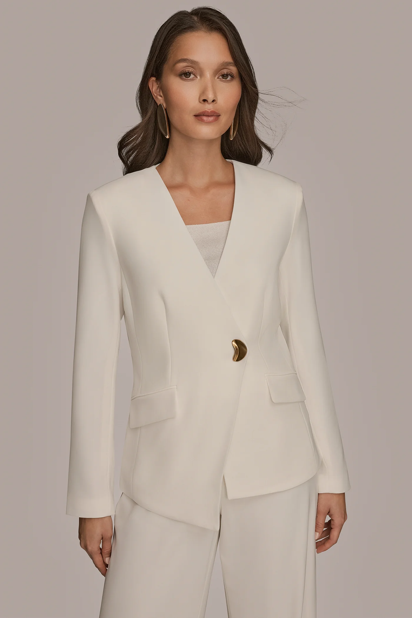 ASYMMETRIC ONE-BUTTON BLAZER - VXVOV