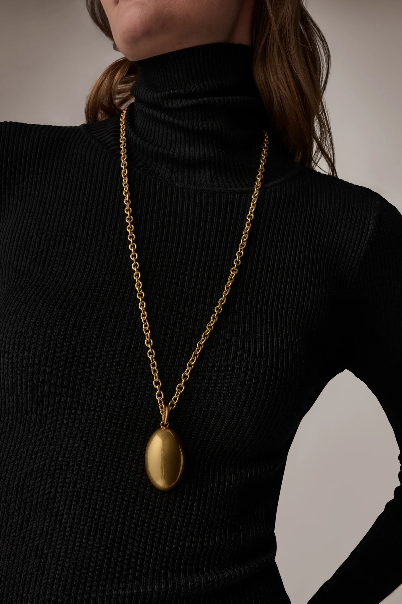 LONG PEBBLE PENDANT NECKLACE - VXVOV