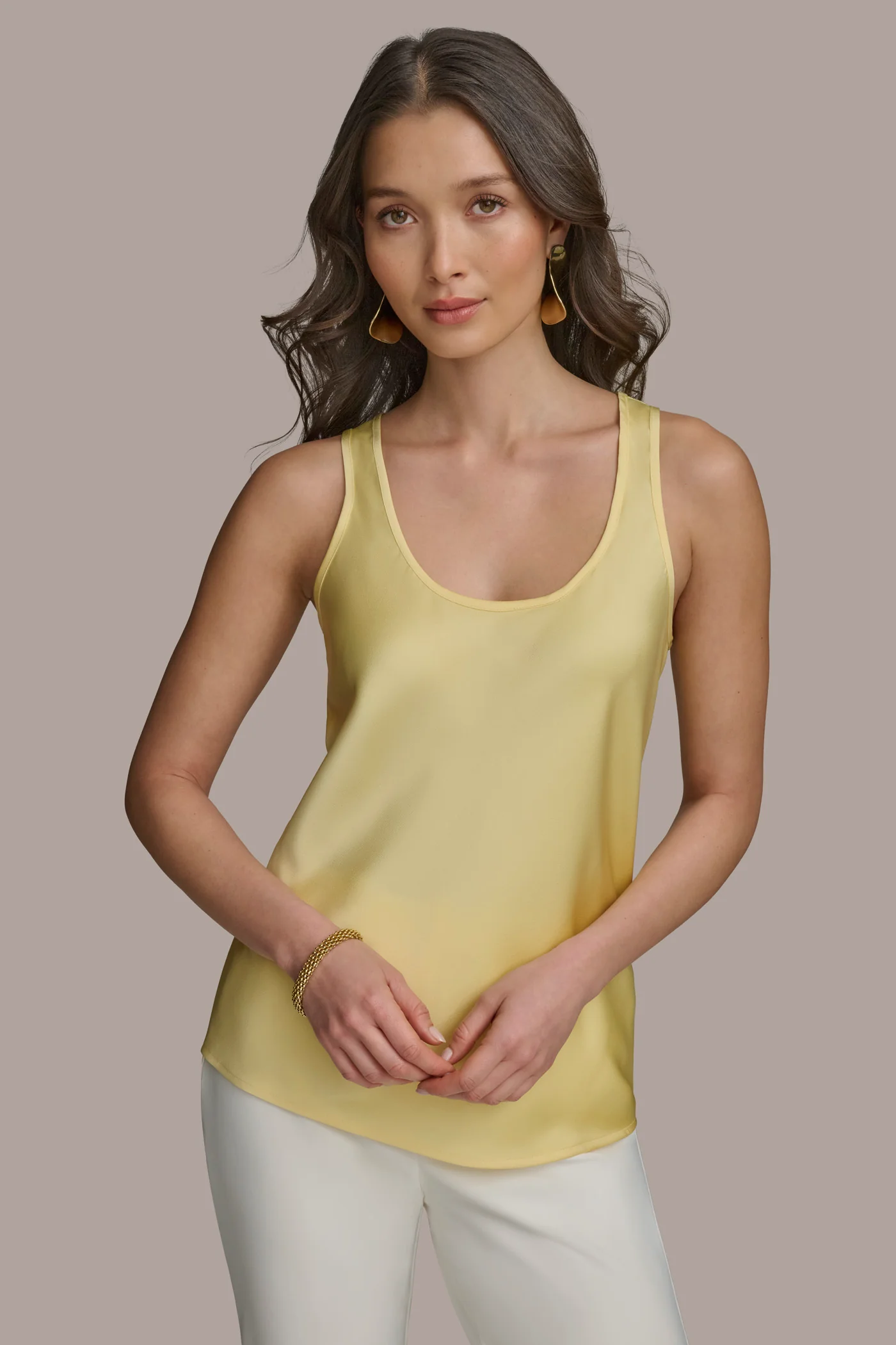 SOLID SLEEVELESS SHELL - VXVOV