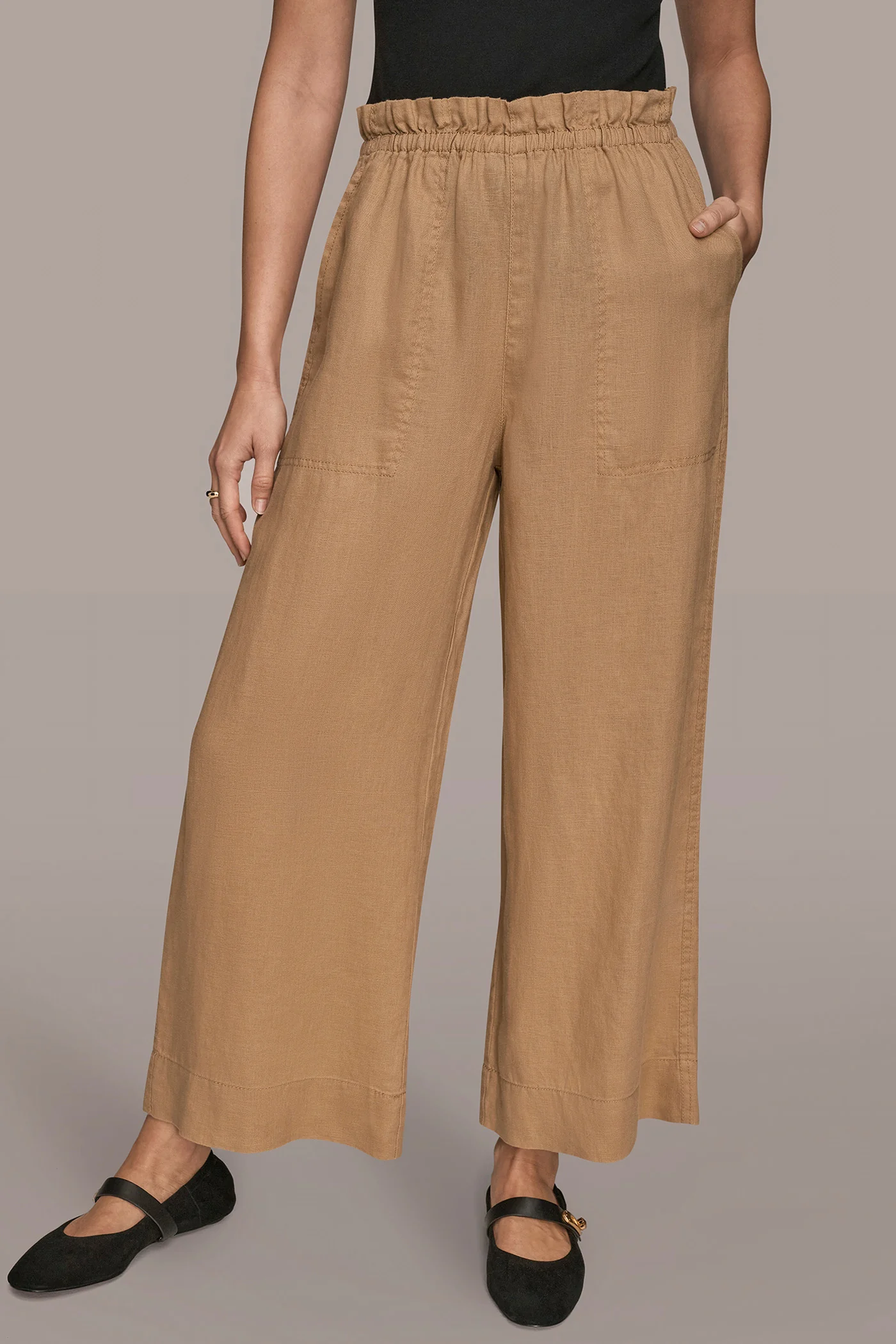 LINEN EXTRA HIGH-RISE PAPERBAG PANT - VXVOV
