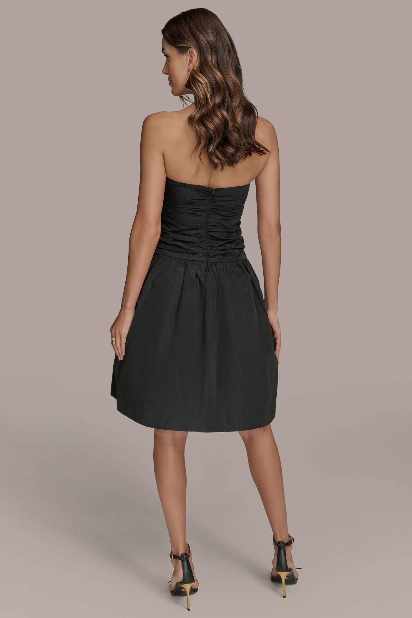 TAFFETA STRAPLESS COCKTAIL DRESS - VXVOV