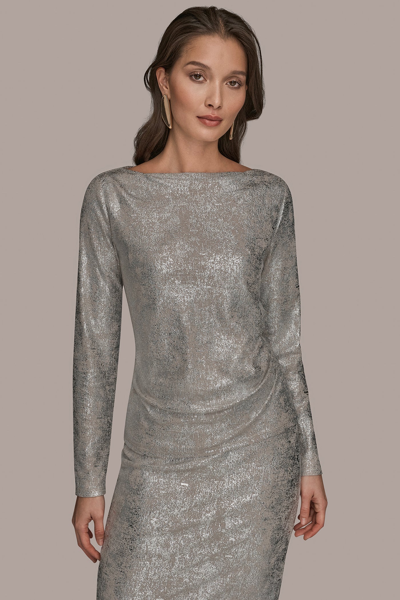 LONG SLEEVE FOIL TOP - VXVOV