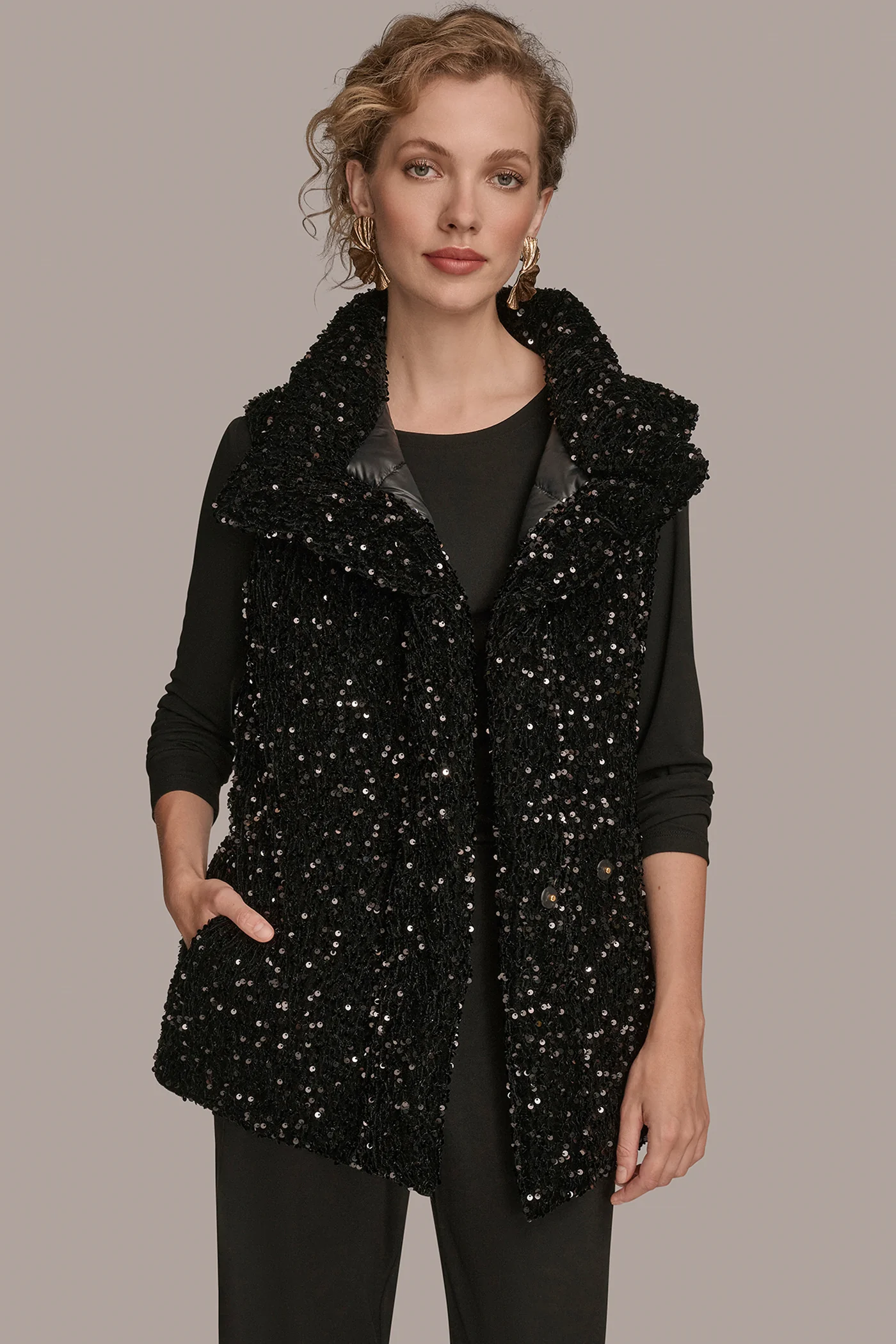 SEQUIN VEST - VXVOV