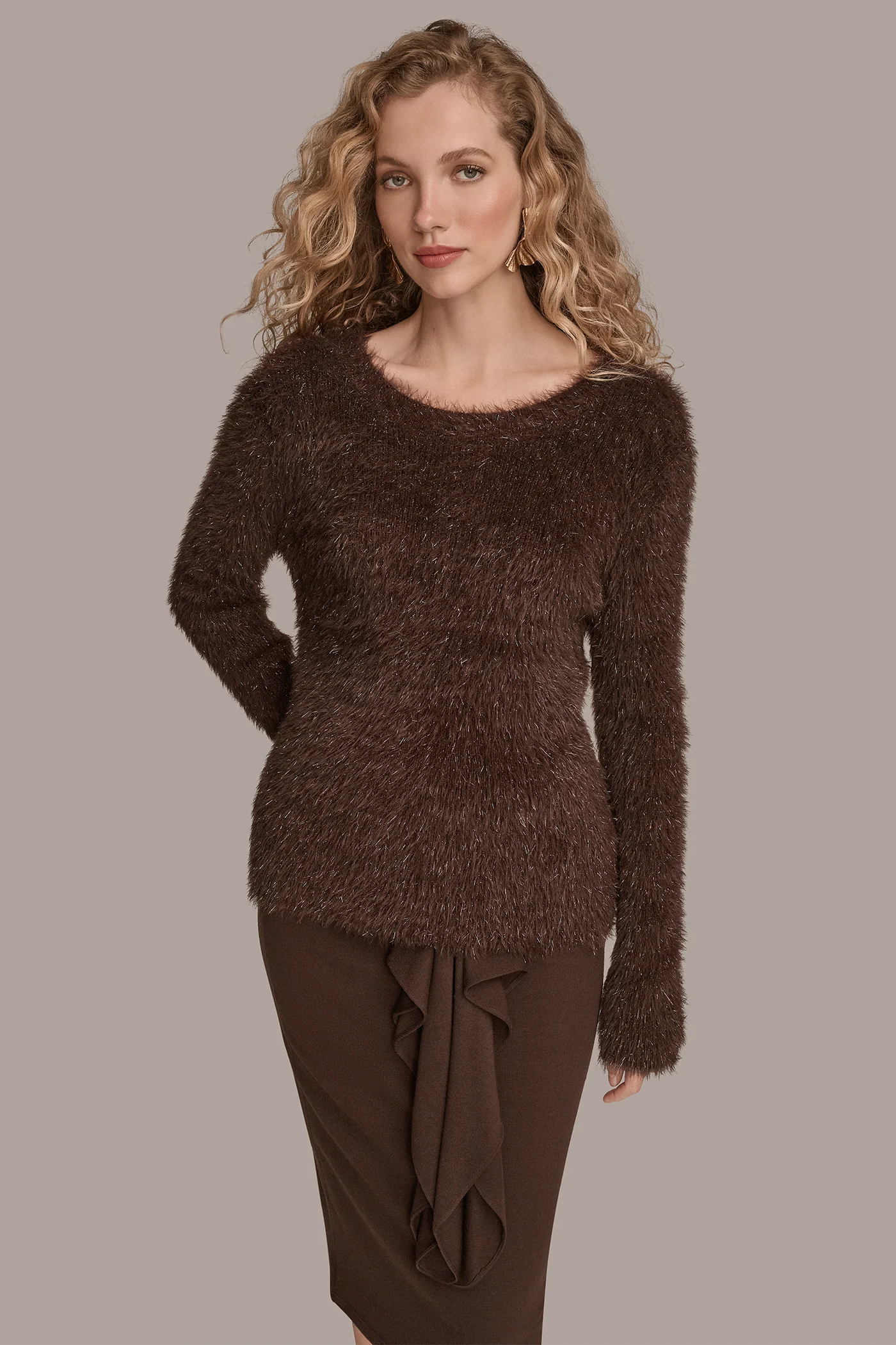 METALLIC EYELASH SWEATER - VXVOV