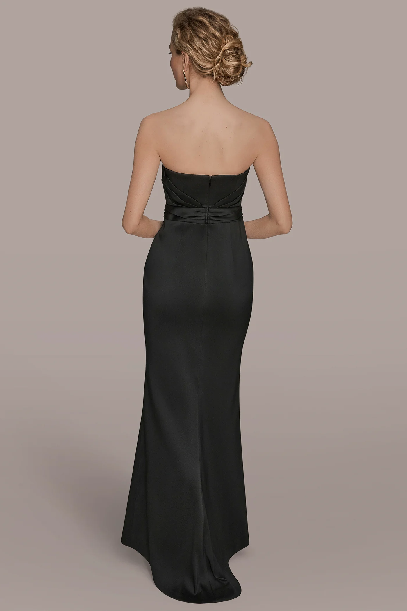 MIKADO STRAPLESS RUFFLE GOWN - VXVOV
