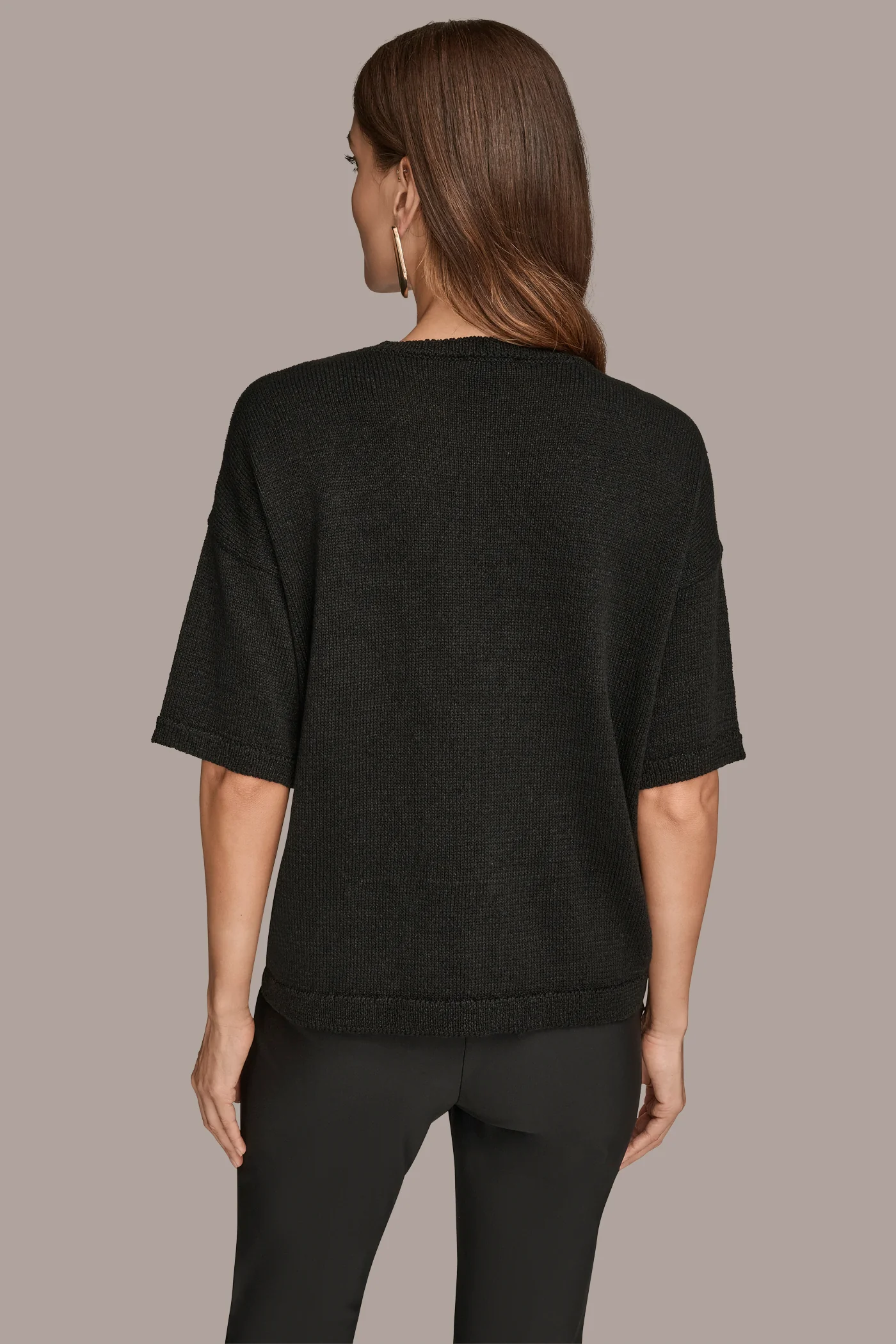 ELBOW-SLEEVE SEQUIN SWEATER - VXVOV