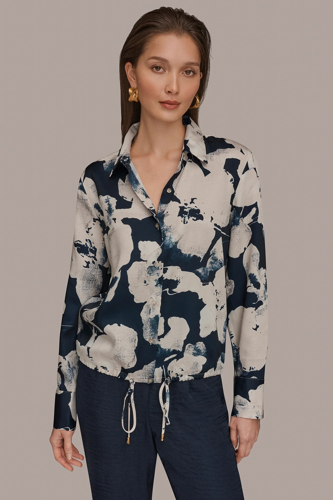 DRAWSTRING HEM BLOUSE - VXVOV