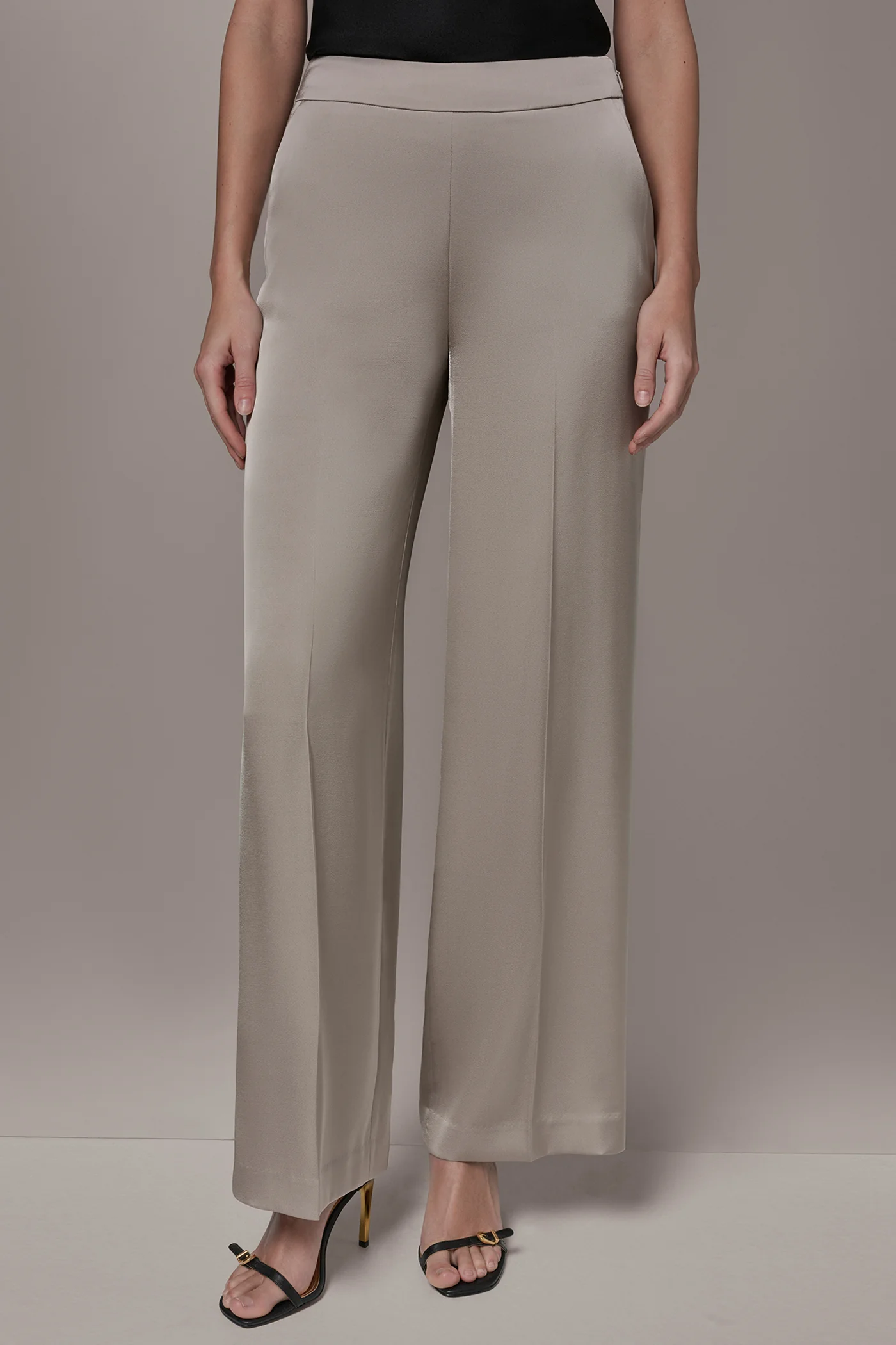 SATIN EXTRA HIGH-RISE WIDE-LEG SUIT PANT - VXVOV